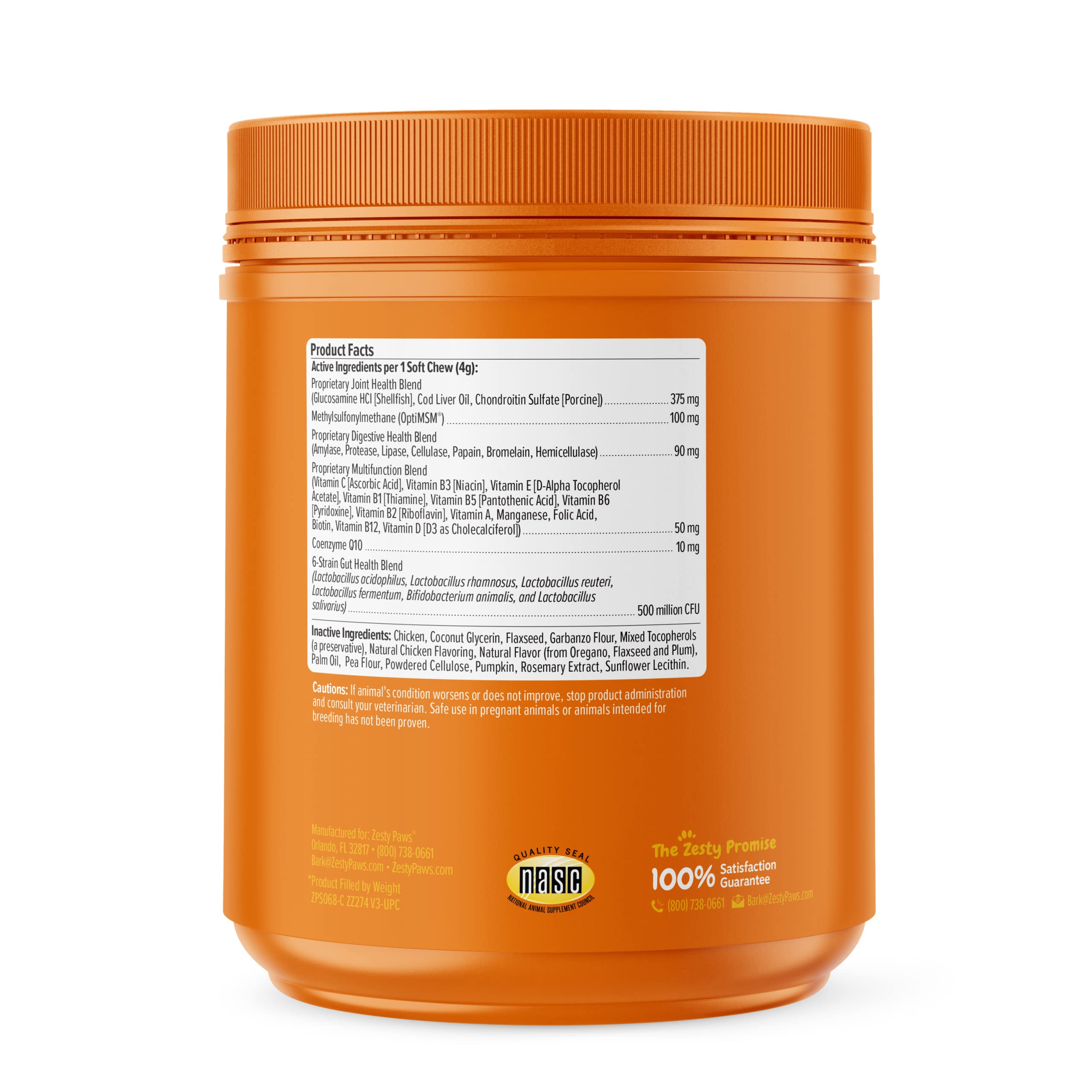 Multifunctional Supplements for Dogs - Glucosamine Chondroitin for Joint Support with Probiotics Gut Immune Health Omega Fish Oi