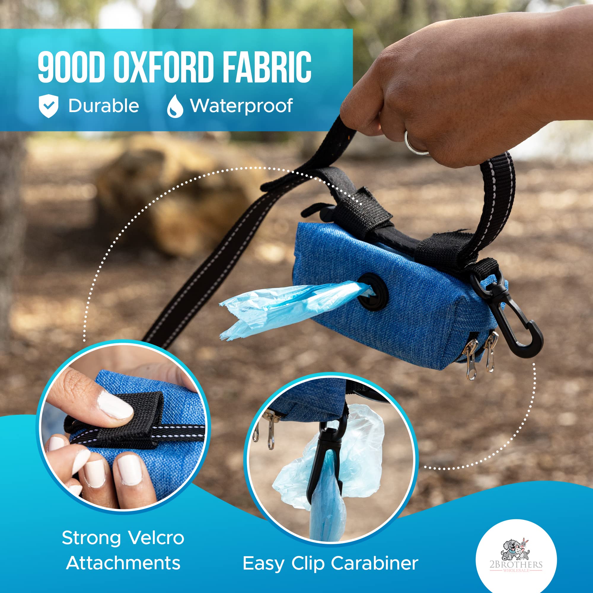 Premium Dog Poop Bag Holder for Leash - Convenient Dog Poop Bag Dispenser with Durable Design - Stylish Accessory for Easy Clean