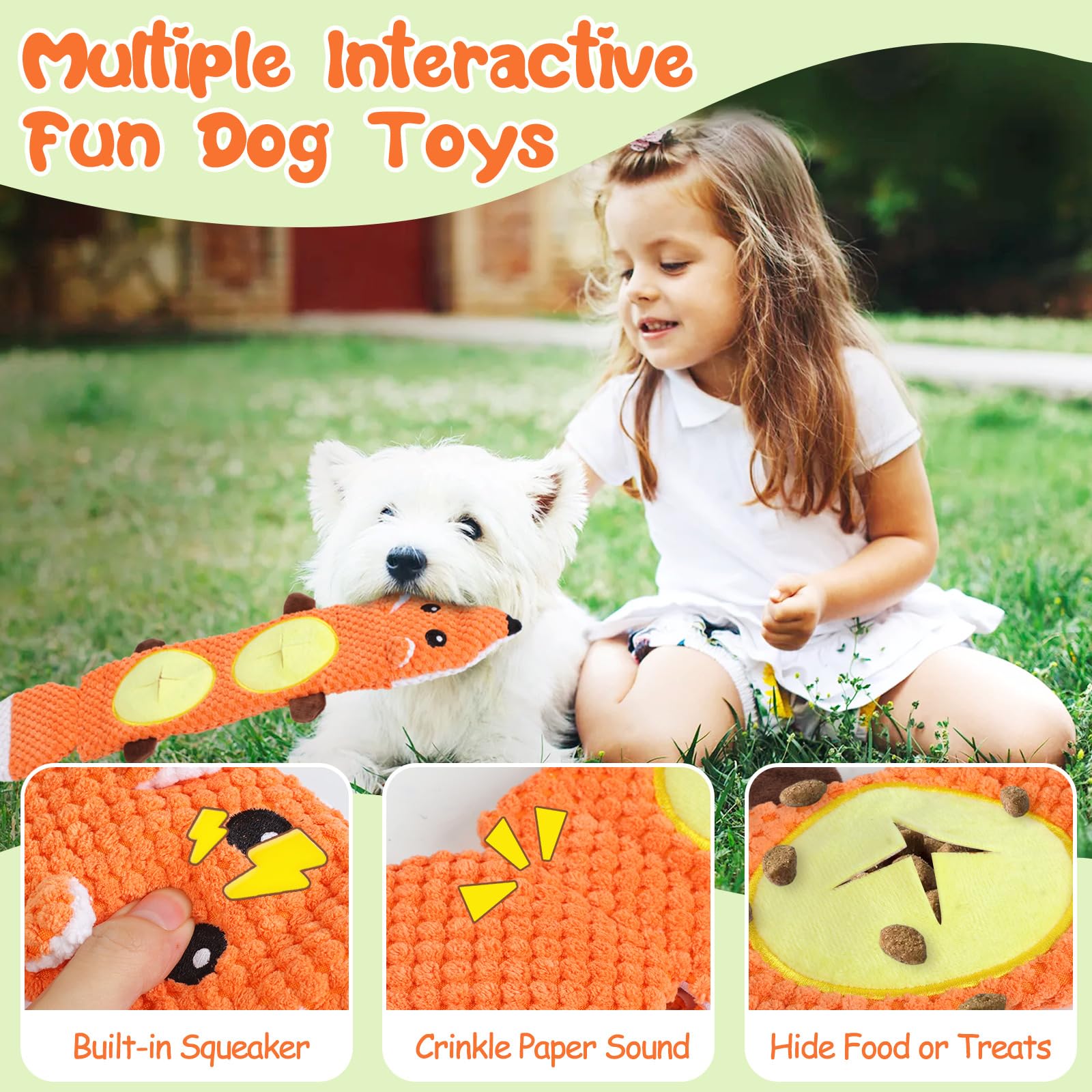 MRSOHRET 15 Pack Dog Toys, Dog Puzzle Toy Puppy Chew Toys for Teething, Dogs Essentials Toy Bundle with No Stuffing Squeaky Toy,