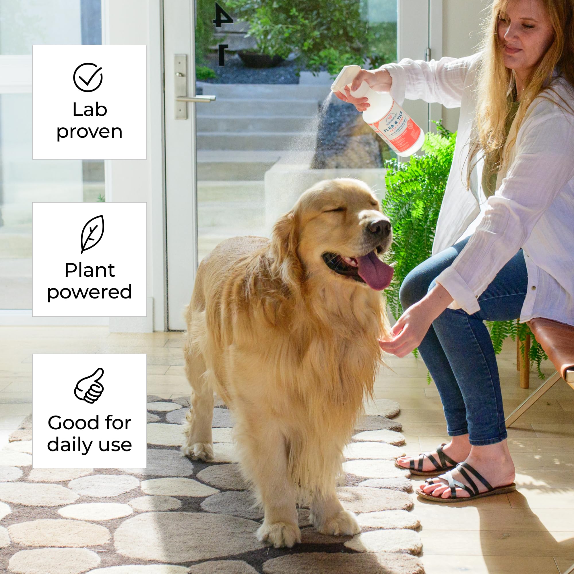 Wondercide - Flea, Tick & Mosquito Spray for Dogs, Cats, and Home - Flea and Tick Killer, Control, Prevention, Treatment - with