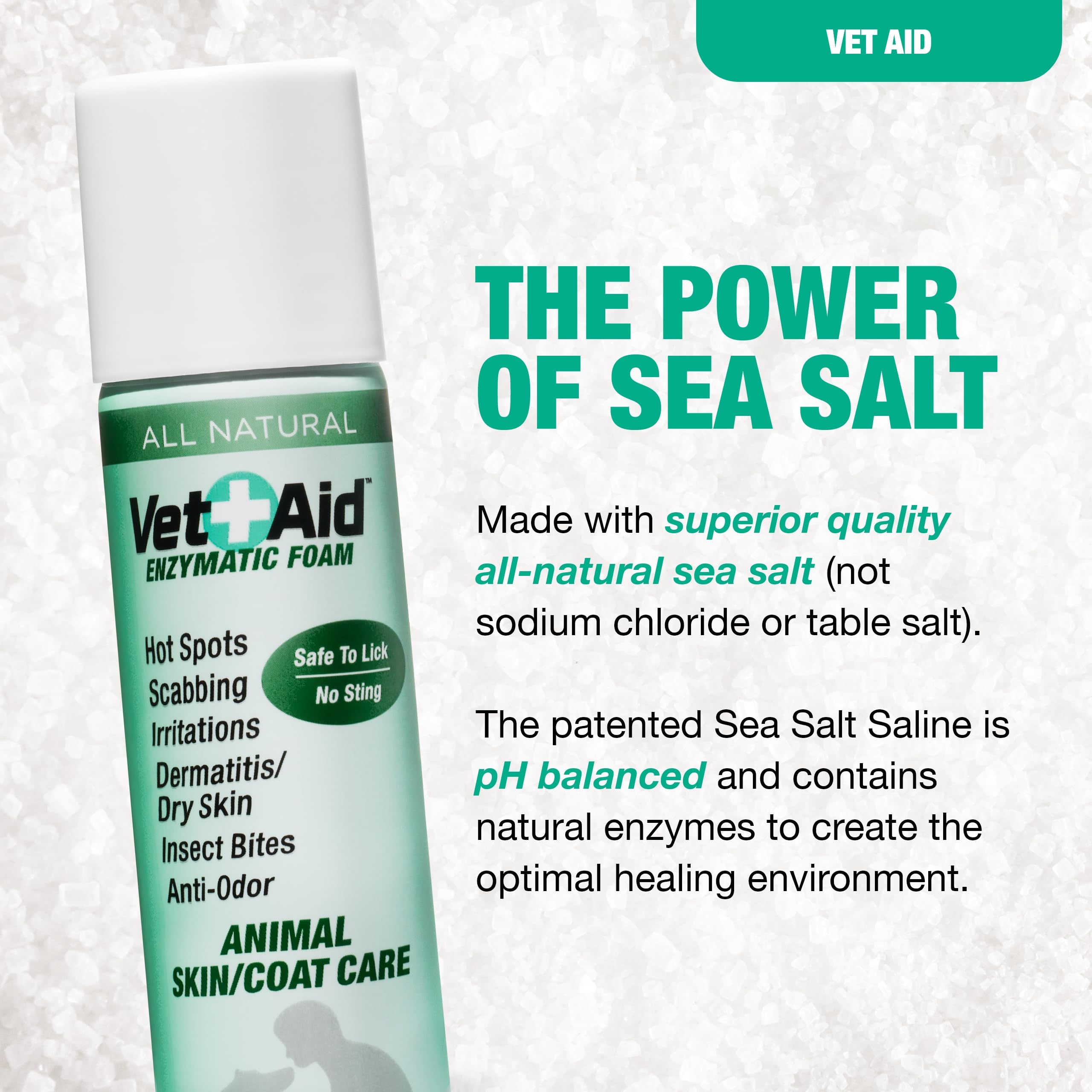 Vet Aid Sea Salt Wound Care Foam, 2-Ounce