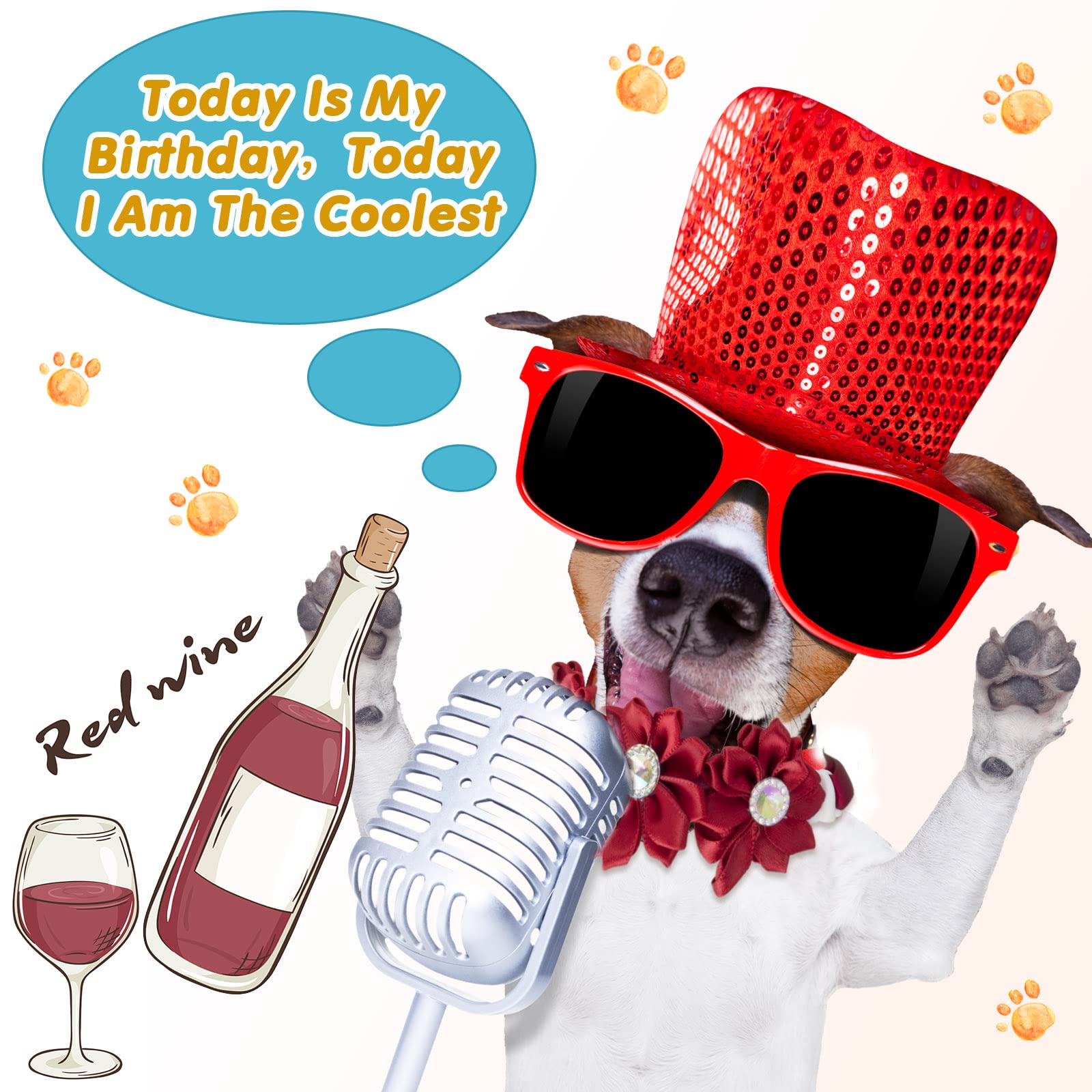 Reginary 80 Pcs Dog Bowtie Flower Collar Girl Dog Accessories Adjustable Girl Puppy Collars Cat Bow Tie Flower With Diamond Crys