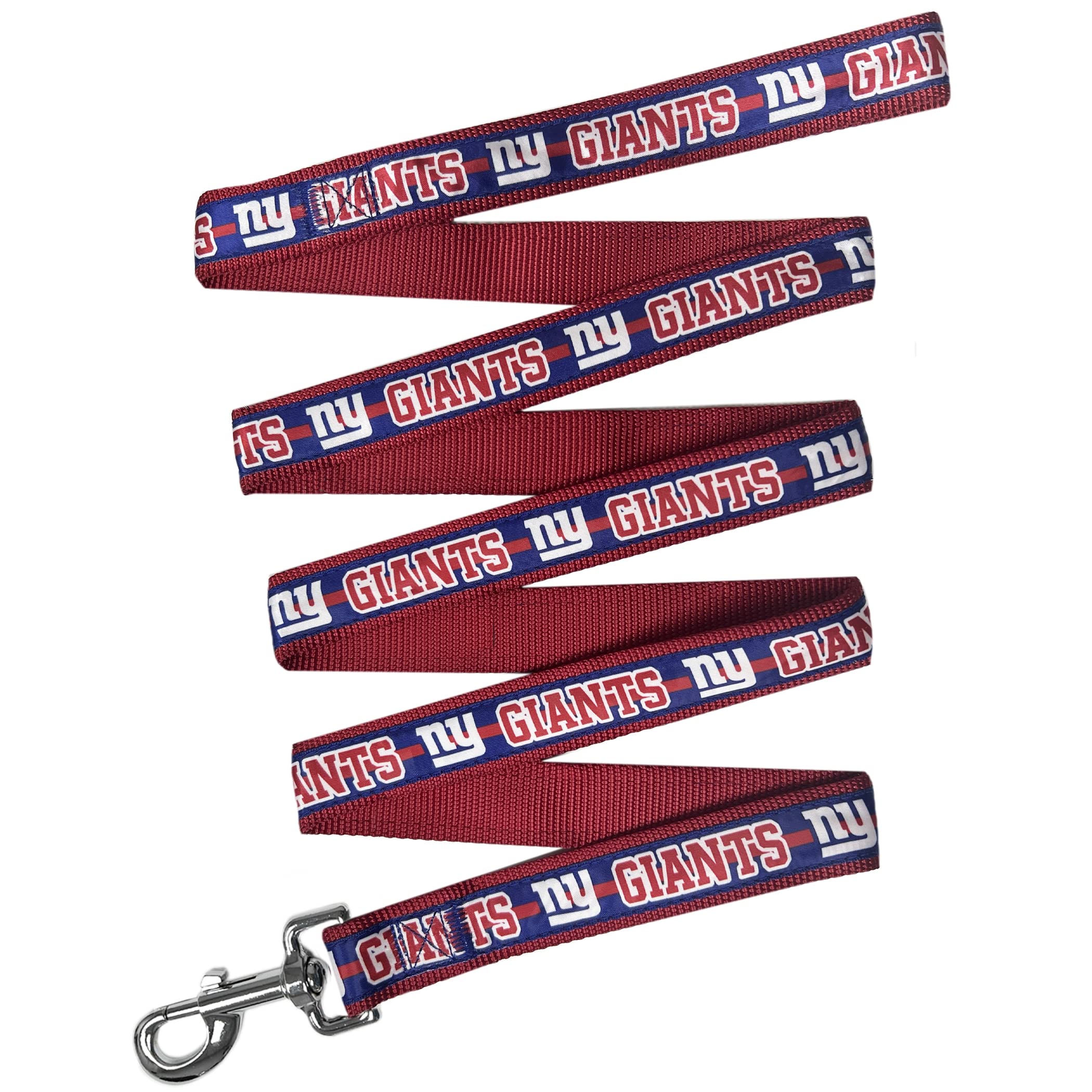 Nfl Pet New York Giants Dog Leash, Small Football Team Leash For Dogs & Cats - Shiny & Colorful, Licensed By The Nfl