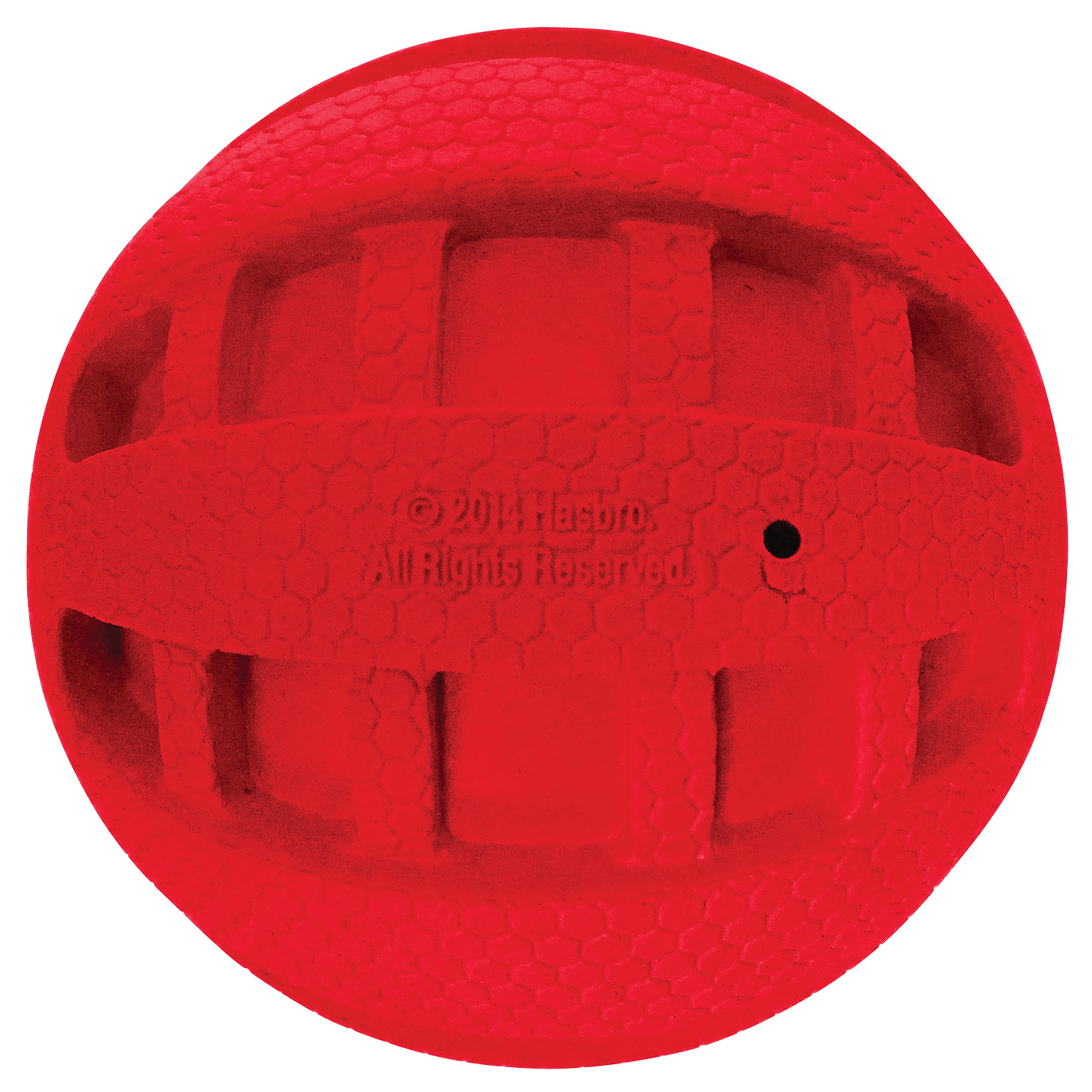 Nerf Dog Rubber Ball Dog Toy With Checkered Squeaker, Lightweight, Durable And Water Resistant, 4 Inch Diameter For Medium/Large Breeds, Single Unit, Red