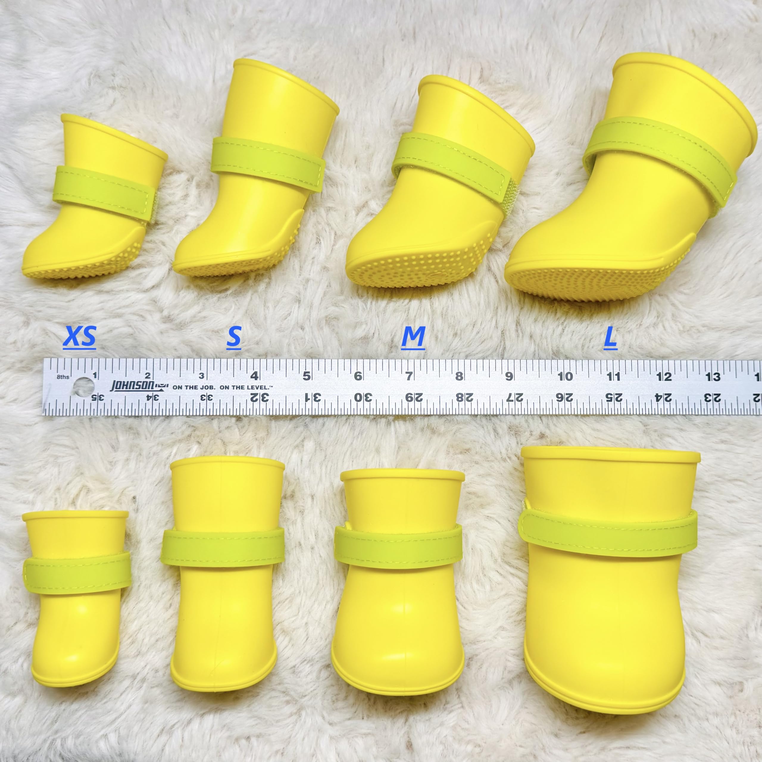 Ultra Soft Waterproof & Dirt-Resistant Yellow Dog Boots By Quality Life Hack (Plus One Free) - Size Extra Small