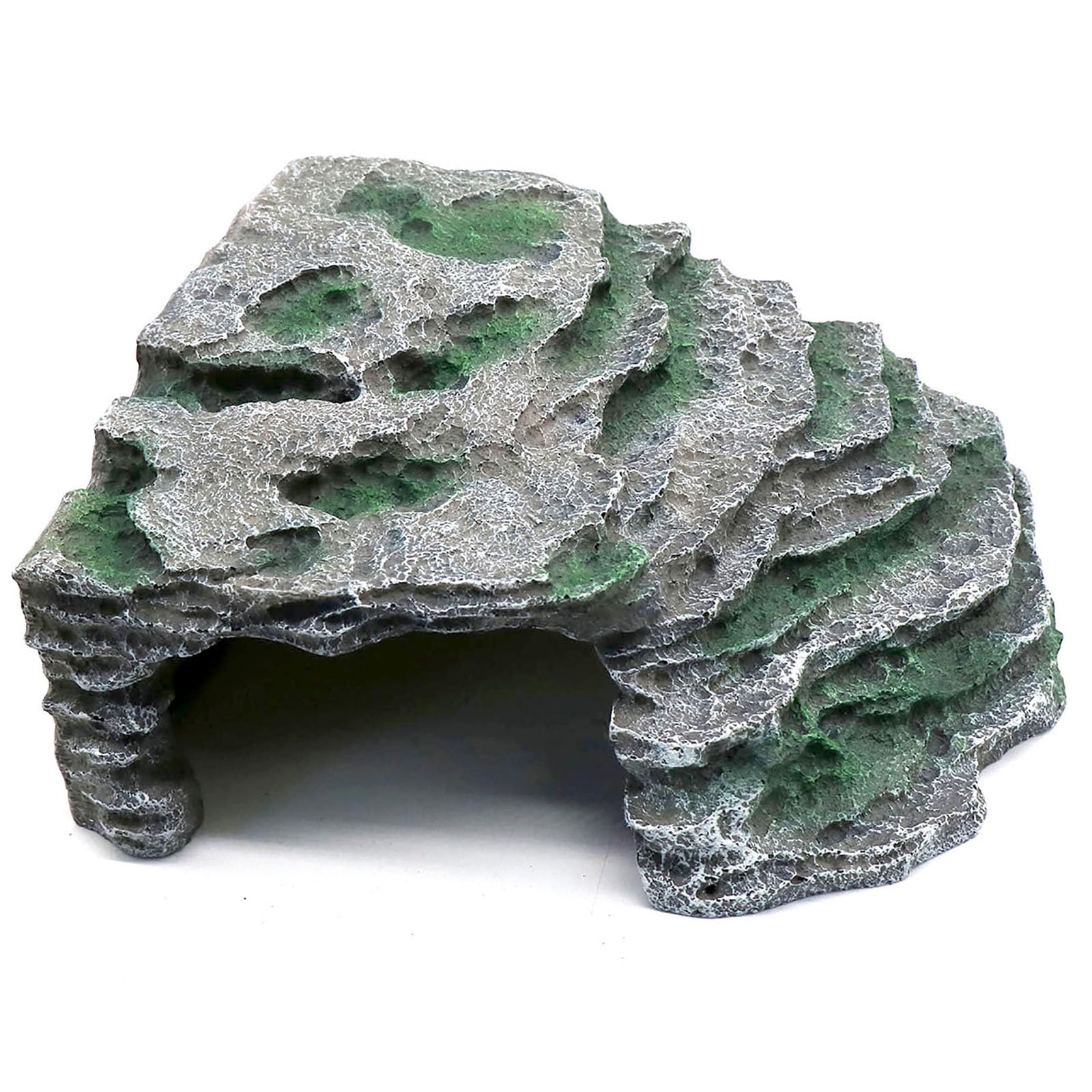 Large Reptile Hide Shale Scape Step Ledge, Reptile Cave Hideout, Bearded Dragons Accessories, Basking Rocks for Bearded Dragons 