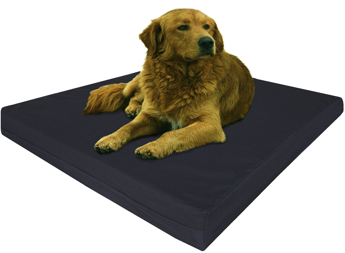 Dogbed4Less Extra Large True Orthopedic Gel Memory Foam Dog Bed, Waterproof Liner And Durable Black Canvas Cover, Xl 40X35X4 Inch