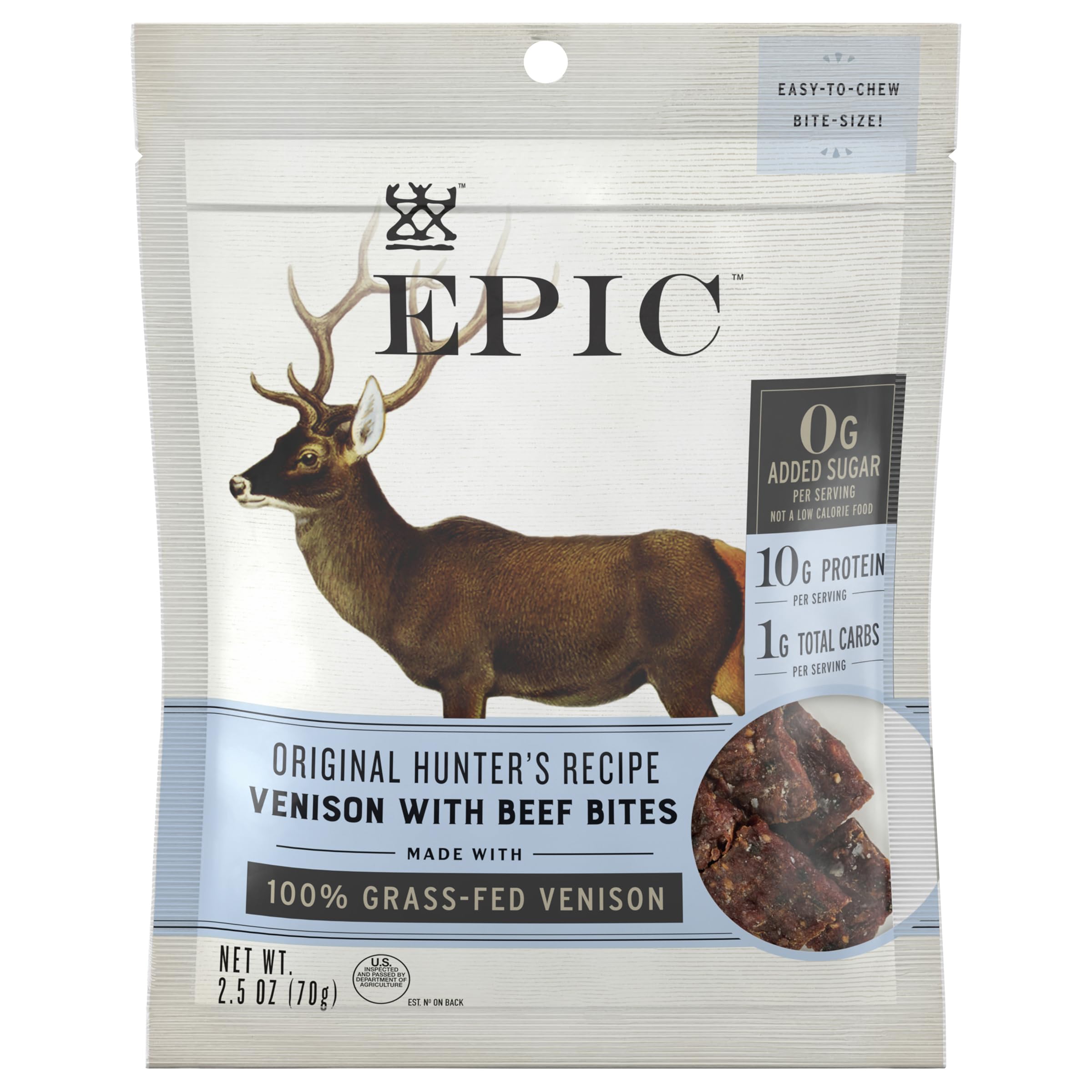 Epic - Bites - Venison - Case of 8 - 2.5 oz(D0102HXXD97.)