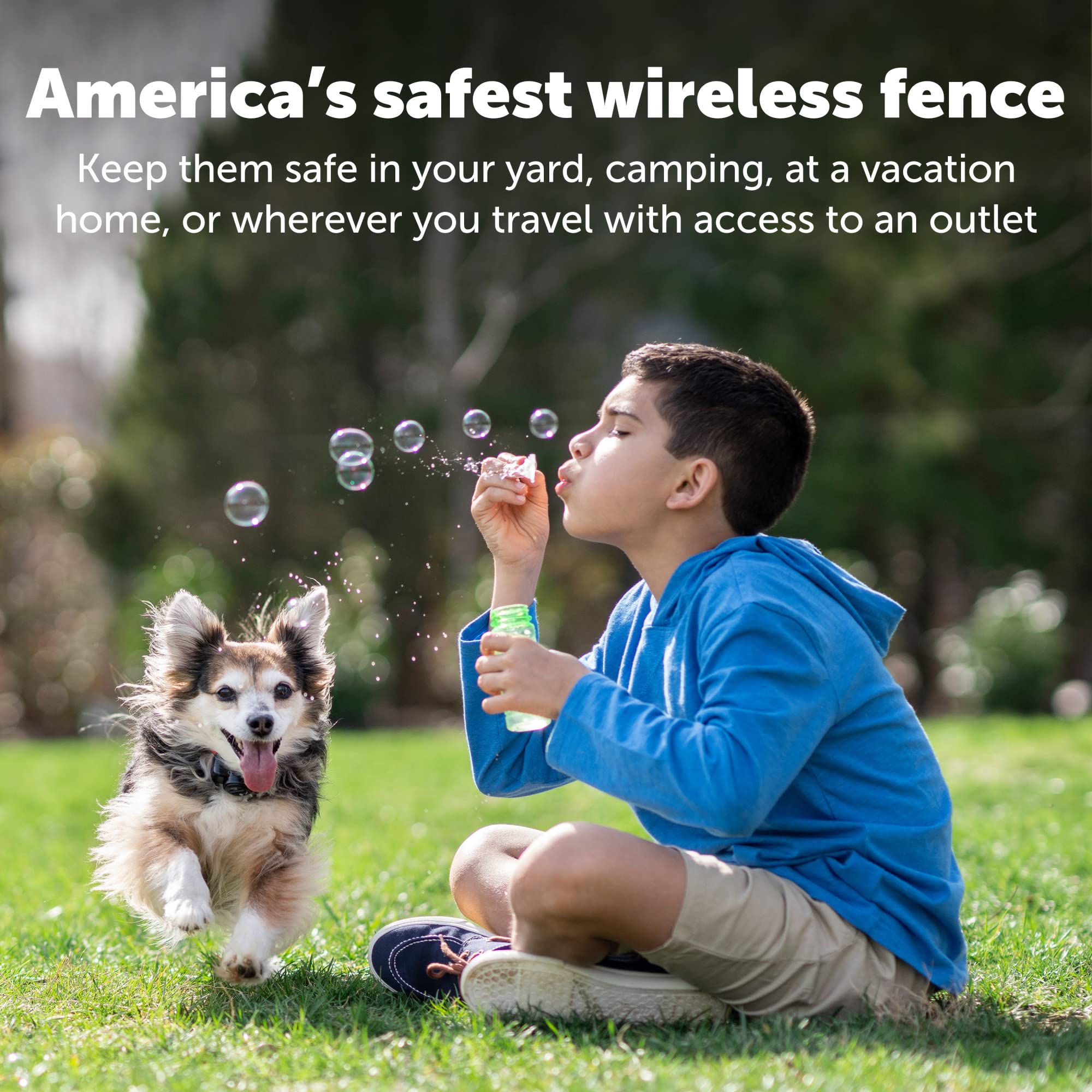 Petsafe Wireless Containment Fence For 2 Dogs - No Wire To Bury - Covers  Acre Yard - For Dogs 5 Lb. And Up - From The Parent Co