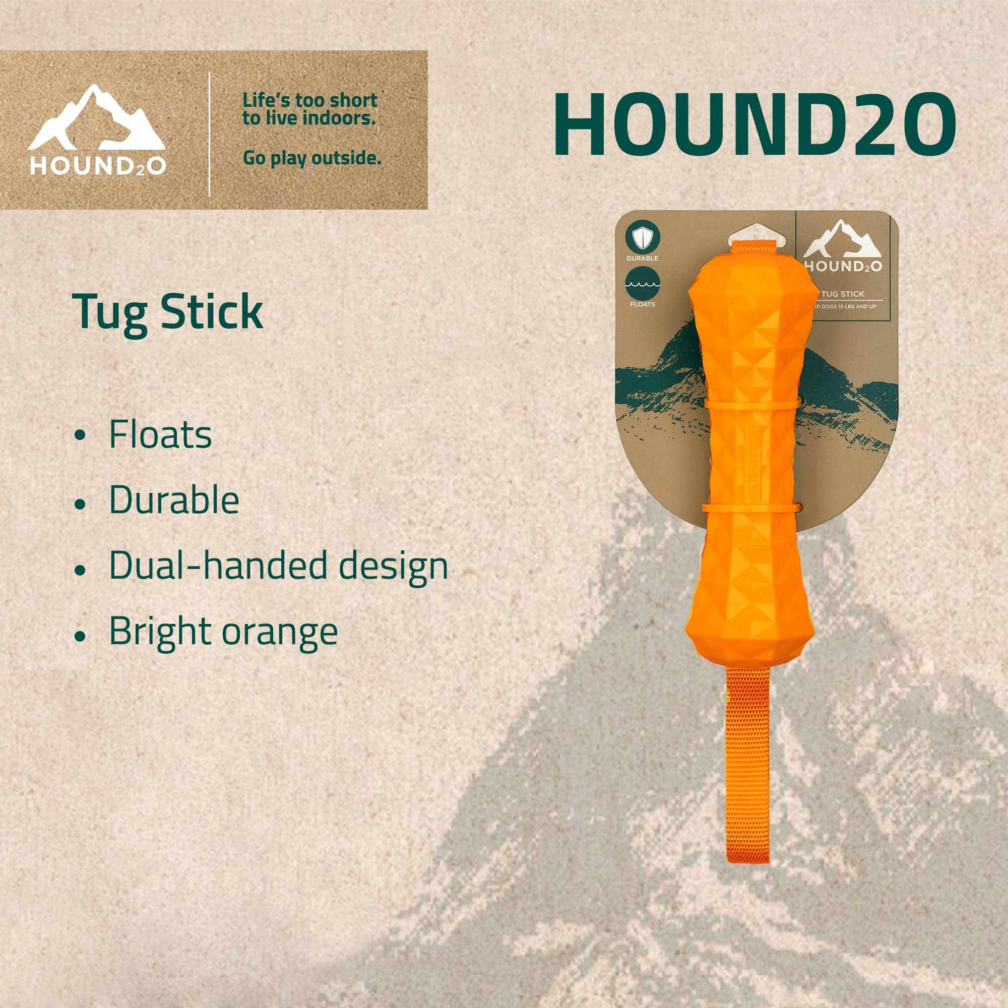 Playology Hound2O Dog chew Toys - Tough  Interactive chew Toys for Large  Moderate chewers - chew, chase  Fetch - Durable  Non-T