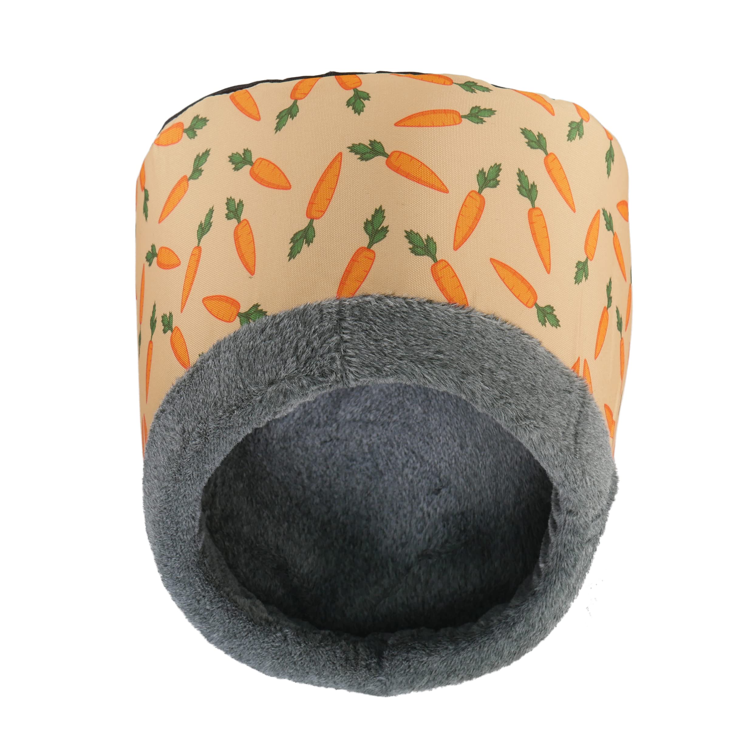 Rosewood Carrot Plush Hooded Bed