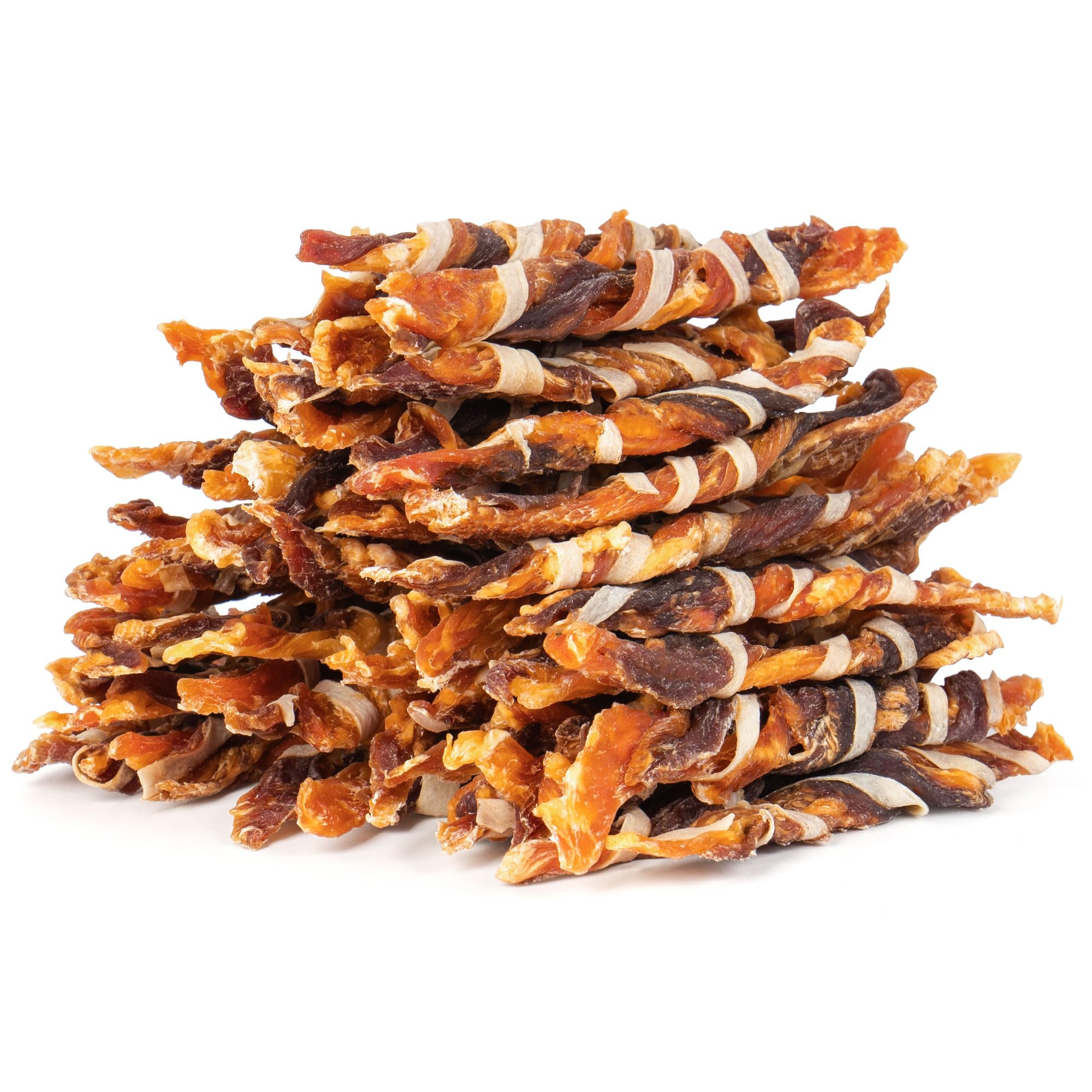 MON2SUN Dog Treats, Triple Flavor Jerky Twist Sticks, 4.5-5 Inch Chicken Duck and Codfish Sticks Chews for Small Dogs, Healthy S