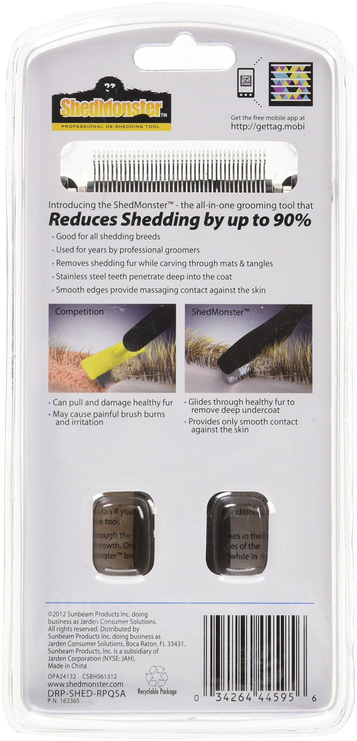 Oster Shedmonster De-Shedding Tool, Fine Or Short Coats (Drp-Shed-Rpqs)