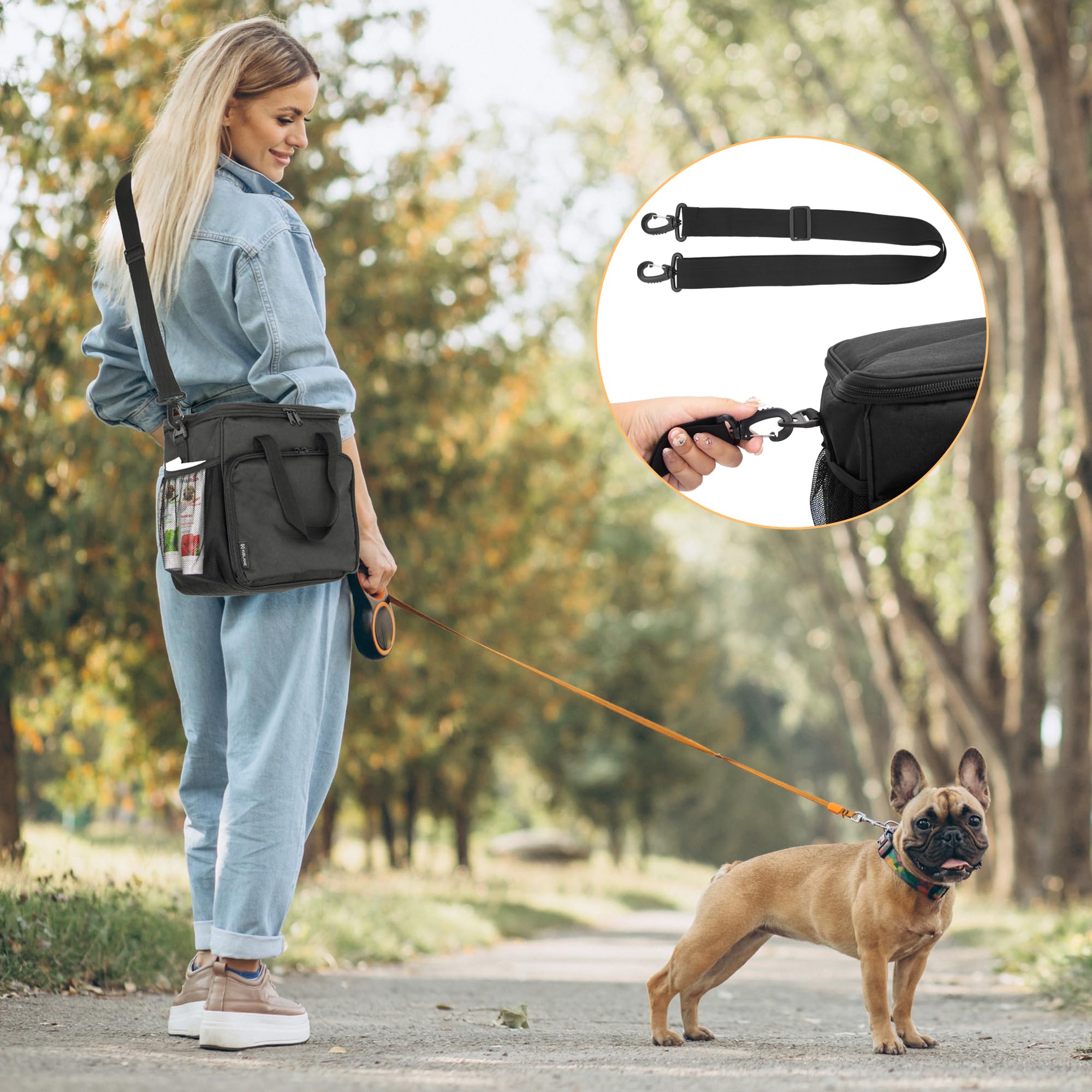 Pet Grooming Tote Bag, Cat Grooming Tools Organizer Bag, Dog Grooming Supplies Organizer Storage for Pets Grooming Kit and Dog W