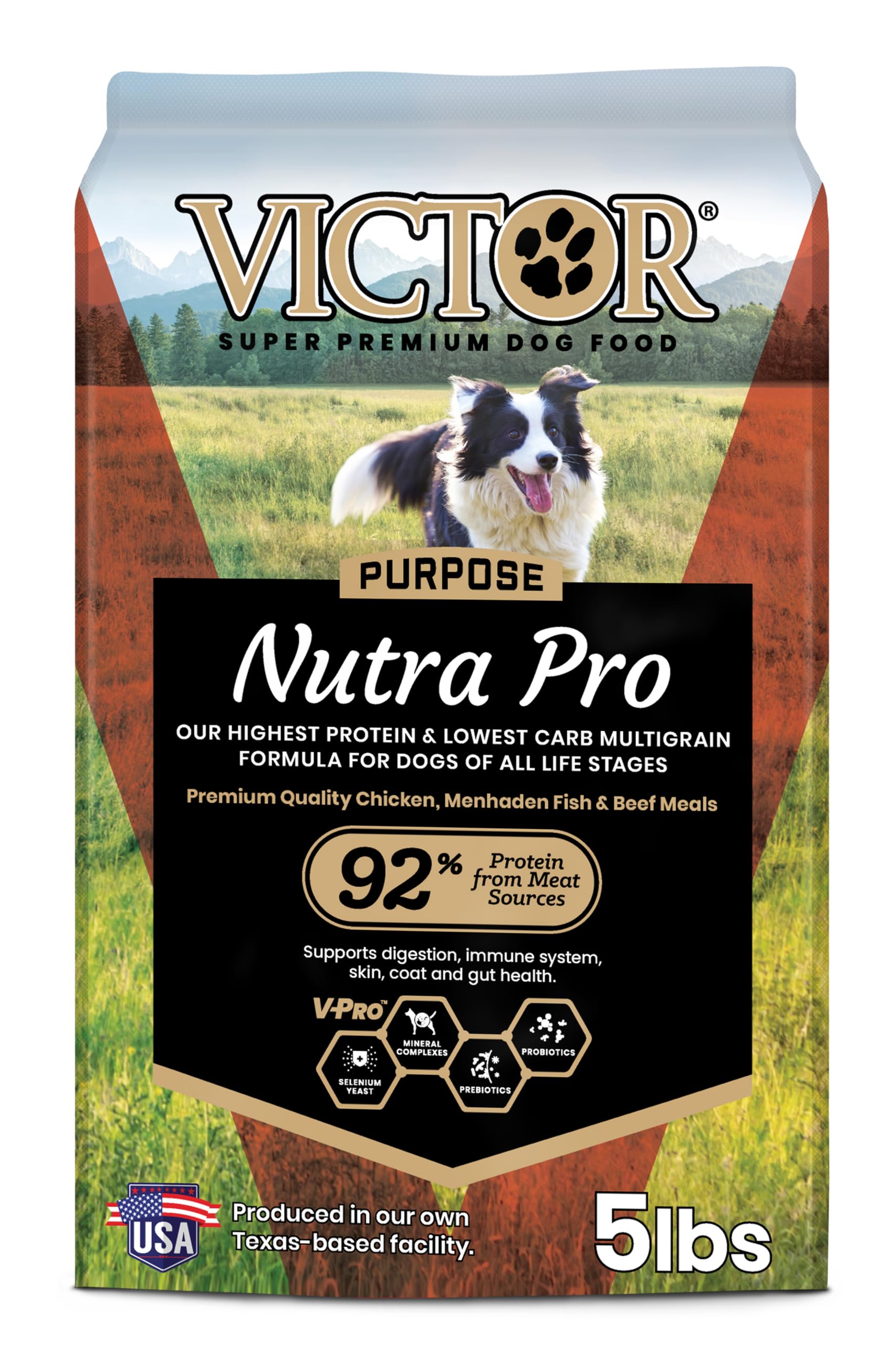 Victor Super Premium Dog Food - Purpose - Nutra Pro - Gluten Free, High Protein Low Carb Dry Dog Food for Active Dogs of All Age