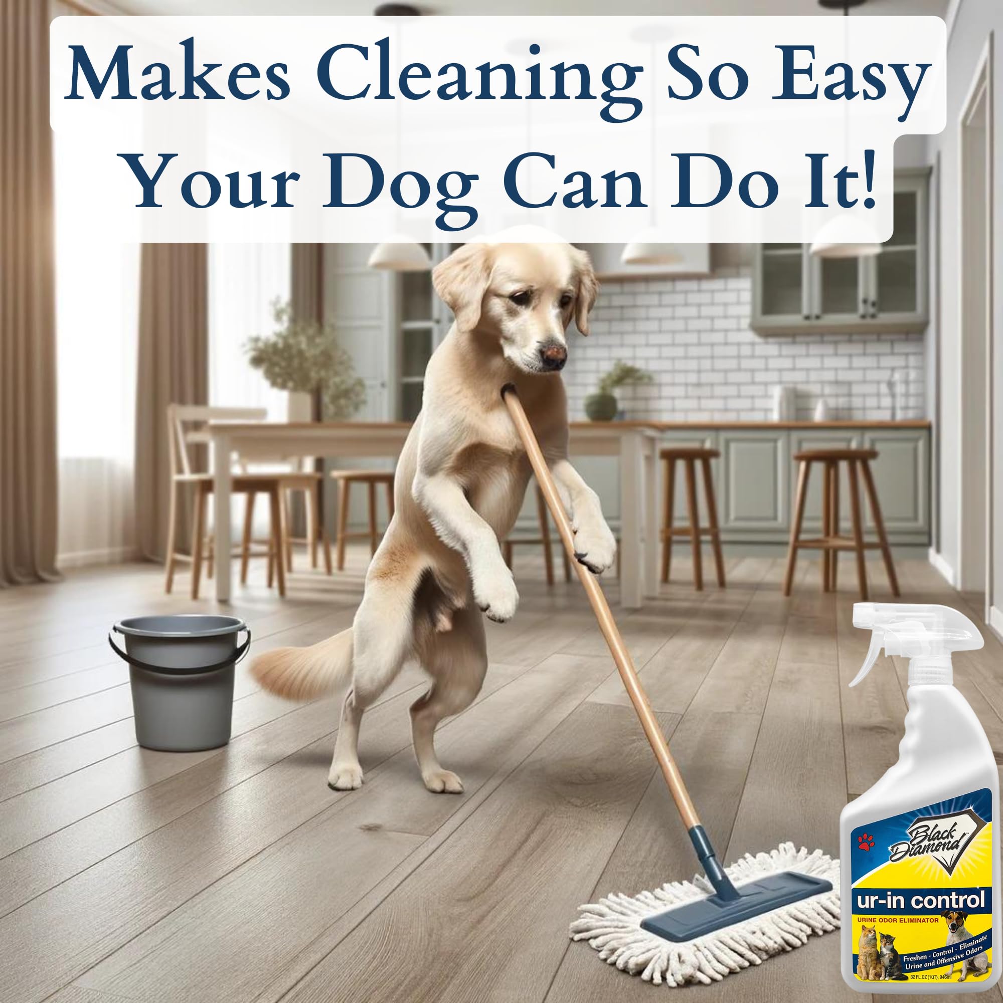 Black Diamond Stoneworks Eliminates Urine Odors – Controls Cat, Dog, Pet & Human Smells From Carpet, Furniture, Mattresses, Grout And Pet Bedding & Concrete. Biodegradable Enzymes 32 Oz. Spray