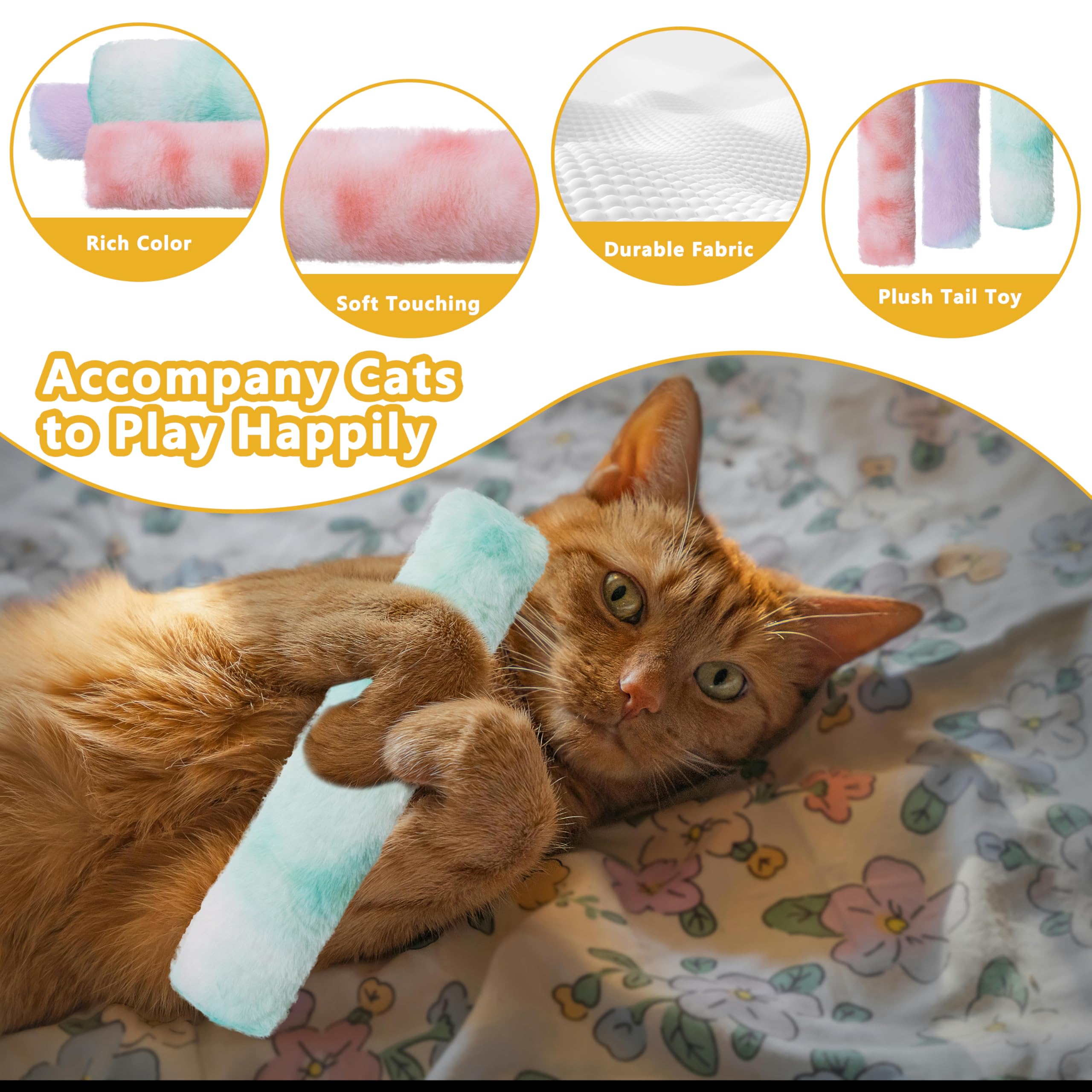 Maiiu 3 Pack Catnip Toys,Soft And Durable Cat Pillows Toys, Rich Color Catnip Toys,Indoor Interactive Cat Kicker Toys, Companion