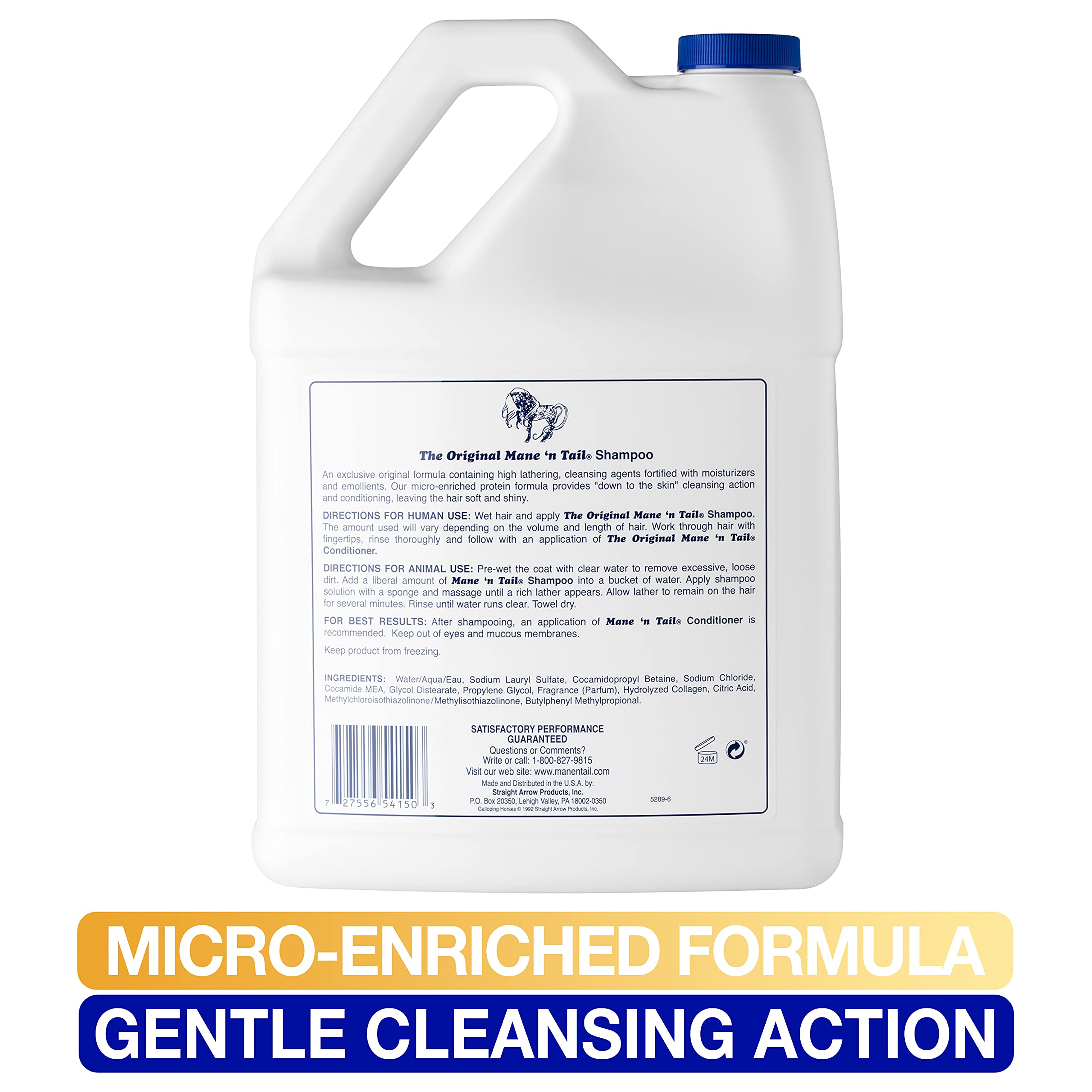 Mane n Tail Original Shampoo for Horses & Humans, for A Down to The Skin Clean (1 Gallon)