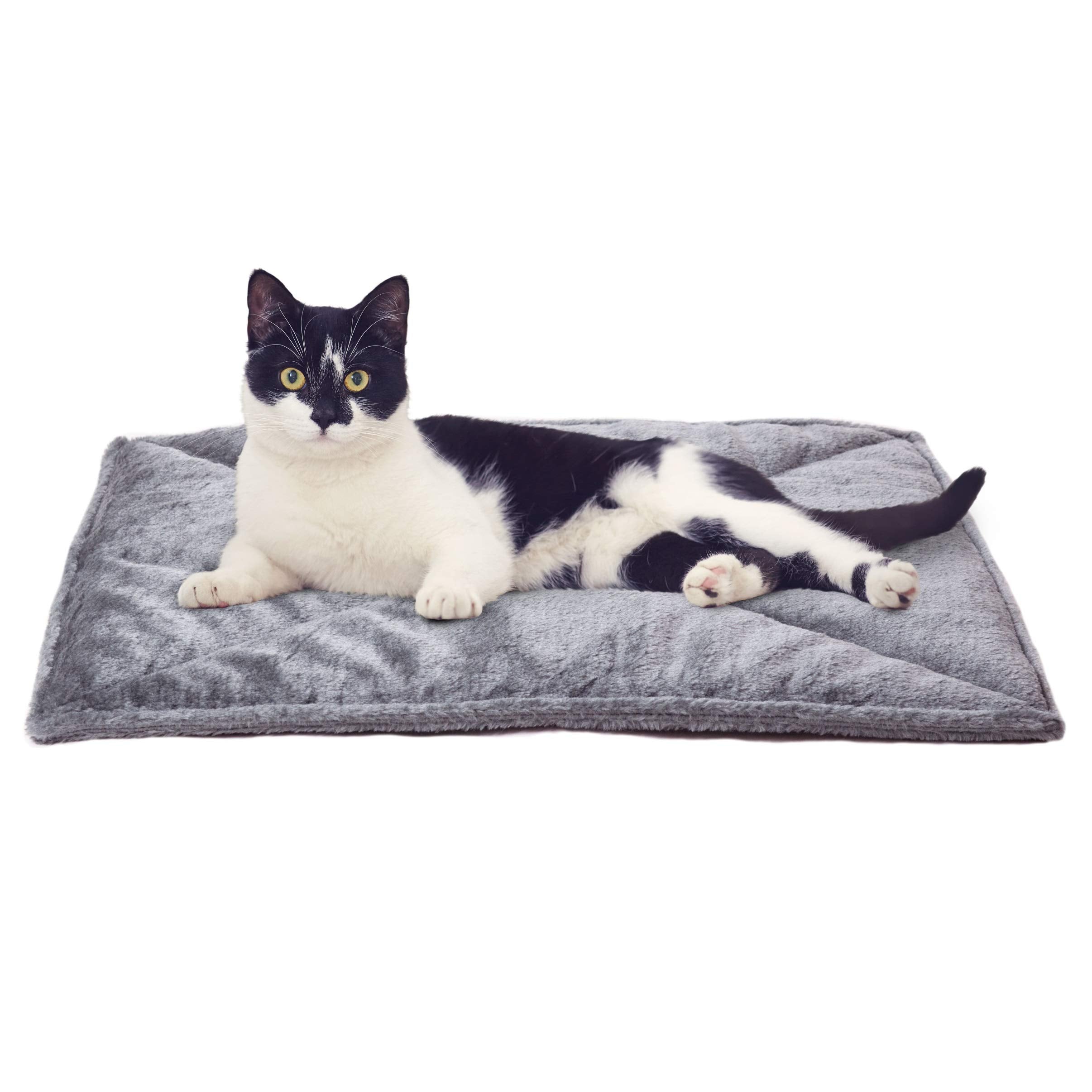 Furhaven ThermaNAP Self-Warming Cat Bed for Indoor Cats & Small Dogs, Washable & Reflects Body Heat - Quilted Faux Fur Reflectiv