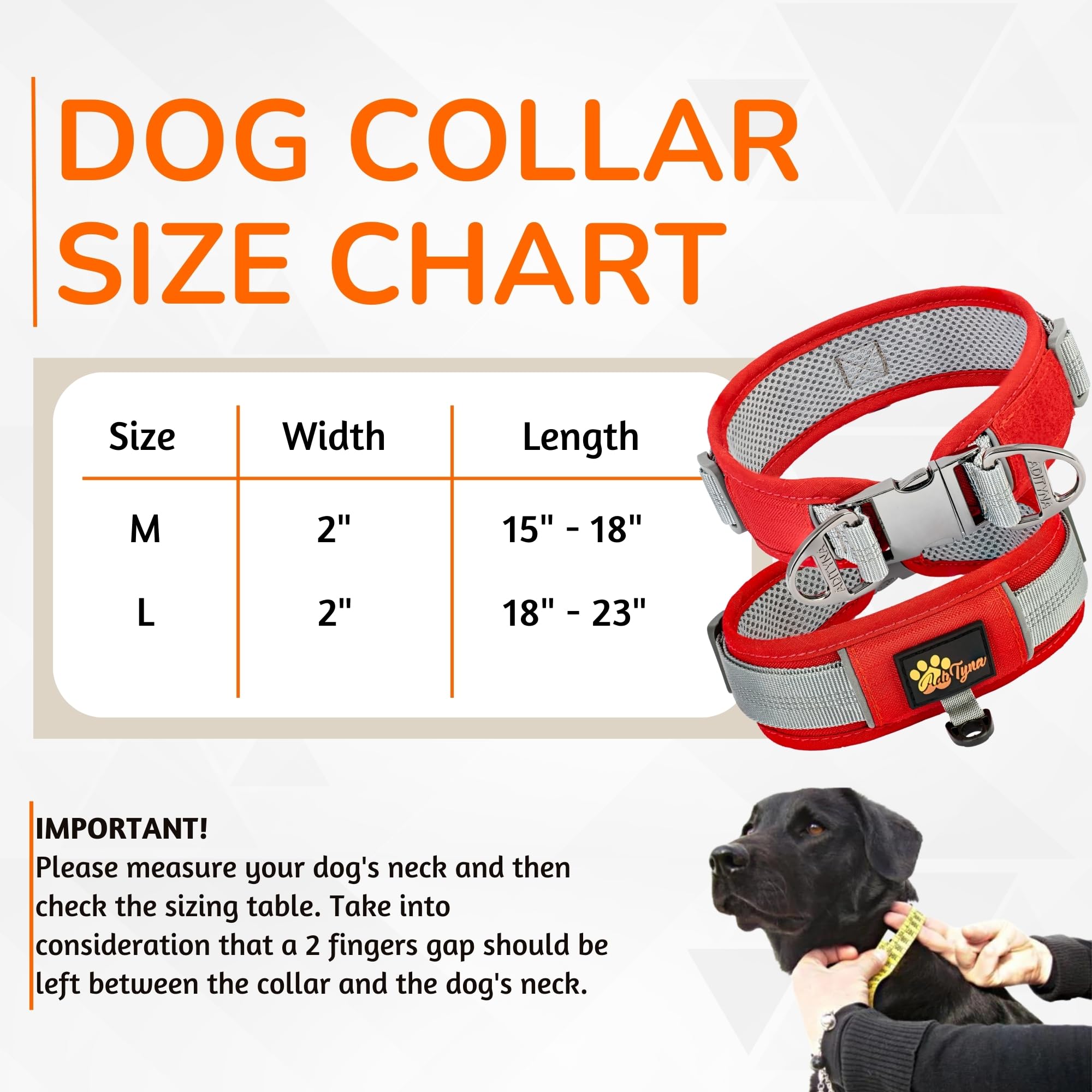 Durable 2-Inch Adjustable Dog Collar With Airtag Holder For Large Dogs - Reflective, Heavy-Duty Metal Buckle, Comfortable Mesh L