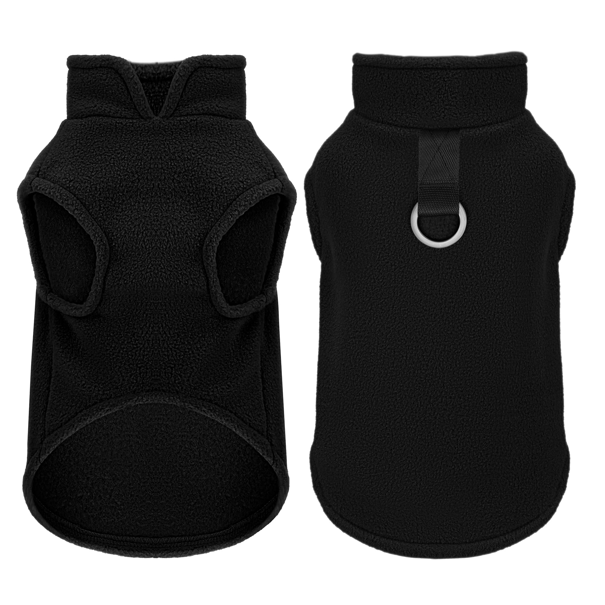 Sleeveless Pullover Fleece Vest For Small Dogs: Cozy Polyester Dog Jacket, Tank Top Sweater With Leash Ring And Armholes C Soft,