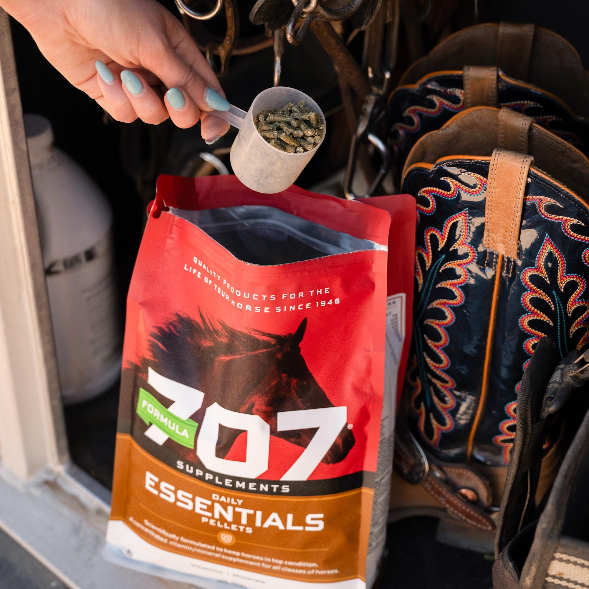 Formula 707 Daily Essentials Equine Supplement, 12 lb Bag - Complete Vitamins and Minerals for Superior Health and Condition in