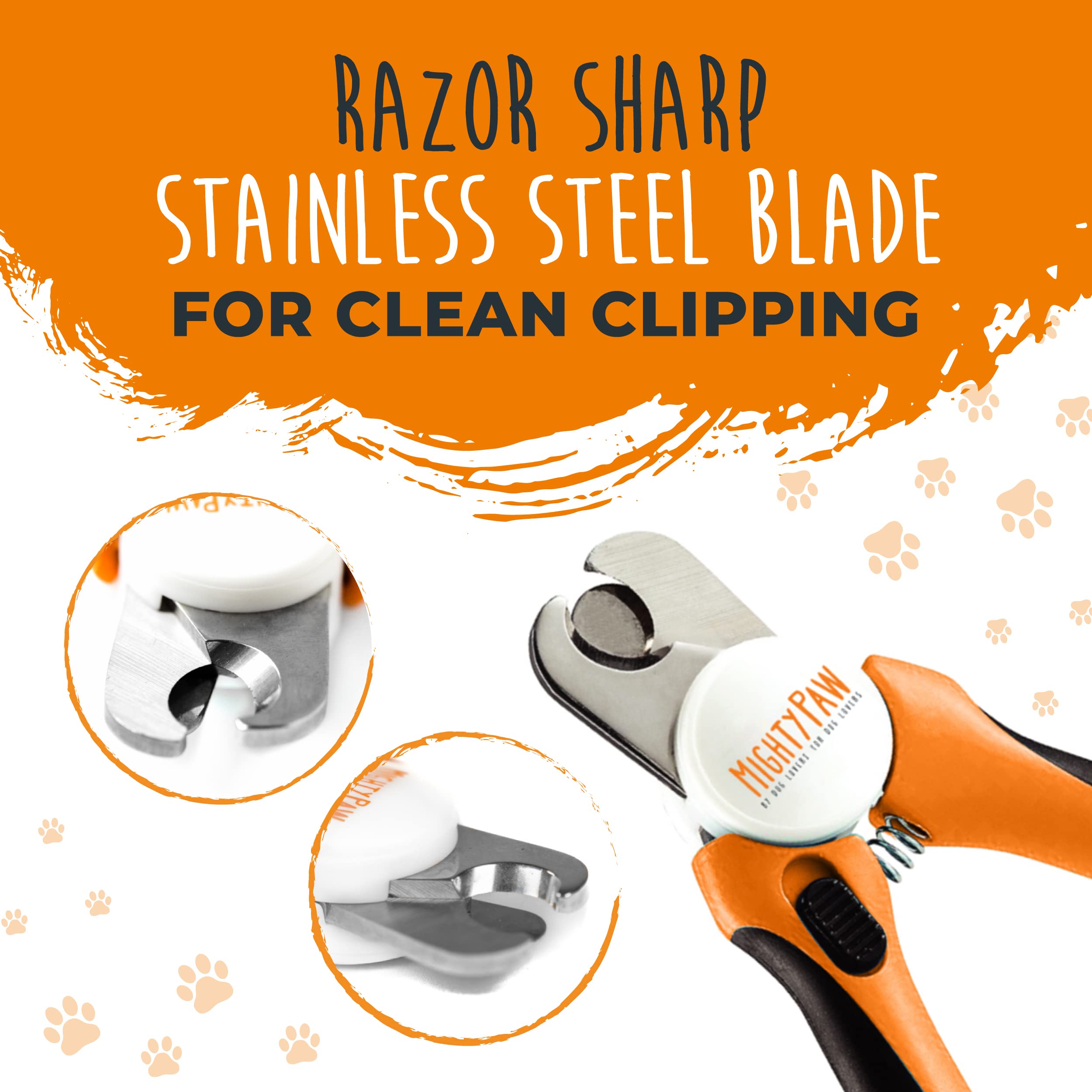 Mighty Paw Dog Nail Clippers | Pet Claw Trimmers & File Grooming Set With A Built-In Safety Guard To Avoid Cutting Too Short. Sh