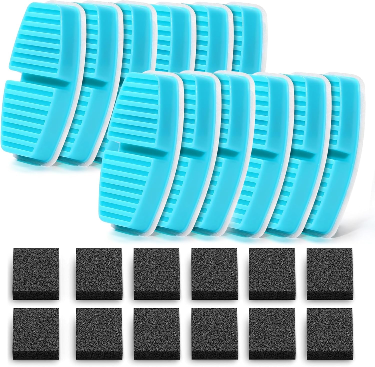 Cat Water Fountain Filters - 24 Pieces - ONLY for Battery Operated Cat Water Fountain - 12 Pieces of Filters + 12 Pieces Sponges
