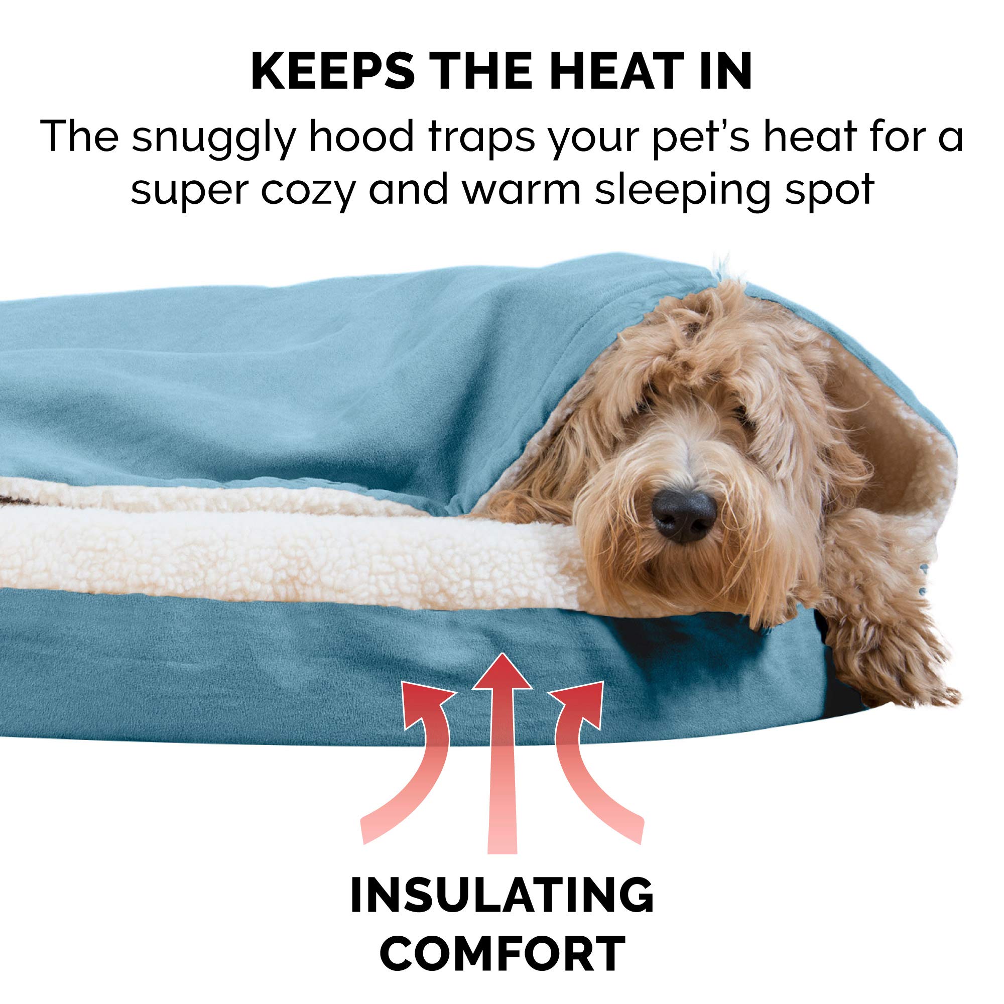 Furhaven 26' Round Cooling Gel Dog Bed For Medium/Small Dogs W/ Removable Washable Cover, For Dogs Up To 30 Lbs - Sherpa & Sued