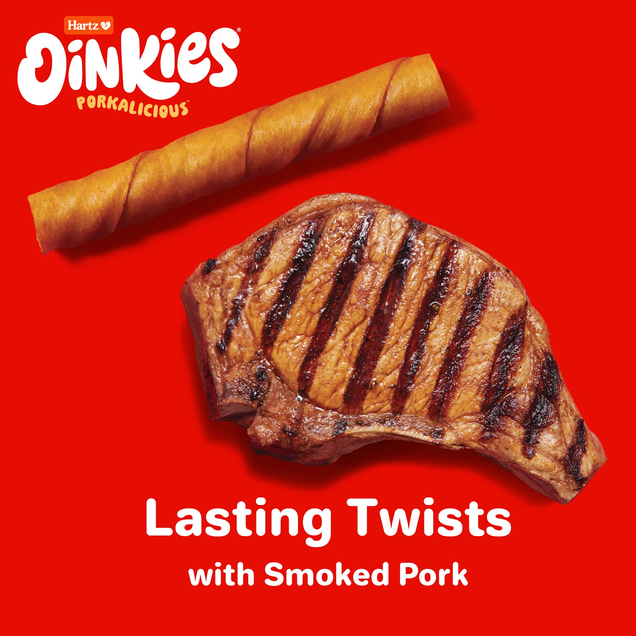 Hartz Oinkies Pig Skin Twists 3 (10 Pack)