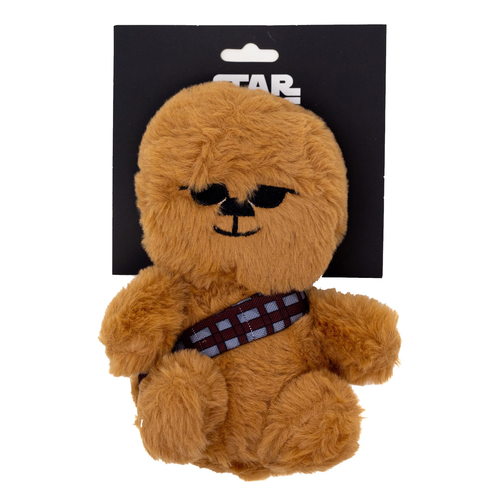 Star Wars Squeaky Plush Dog Toy for Large, Medium & Small Dogs, Chibi Chewbacca Sitting Pose, 4.5 x 6