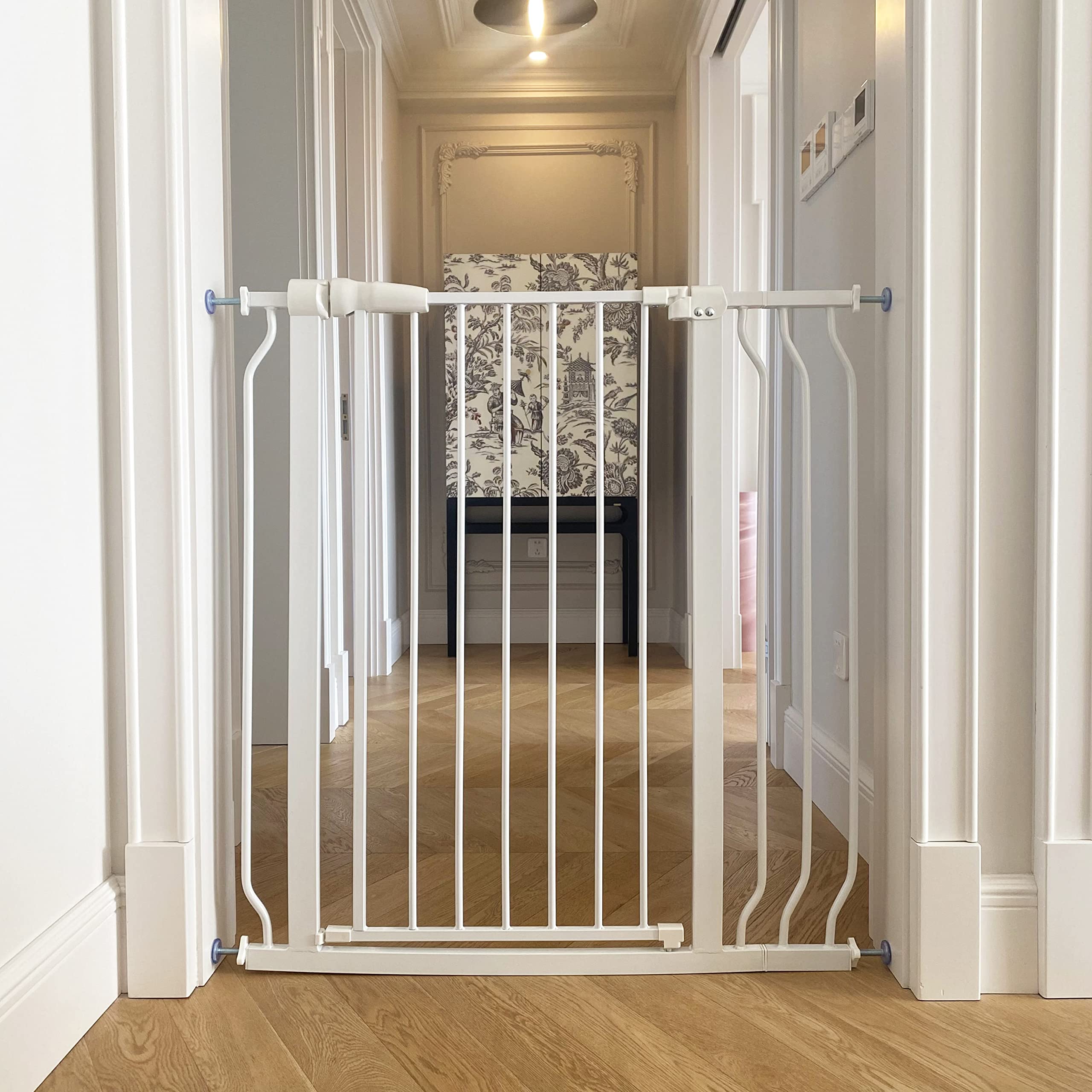 Balancefrom Easy Walk-Thru Safety Gate For Doorways And Stairways With Auto-Close/Hold-Open Features, 36-Inch Tall, Fits 29.1 - 38.5 Inch Openings, White