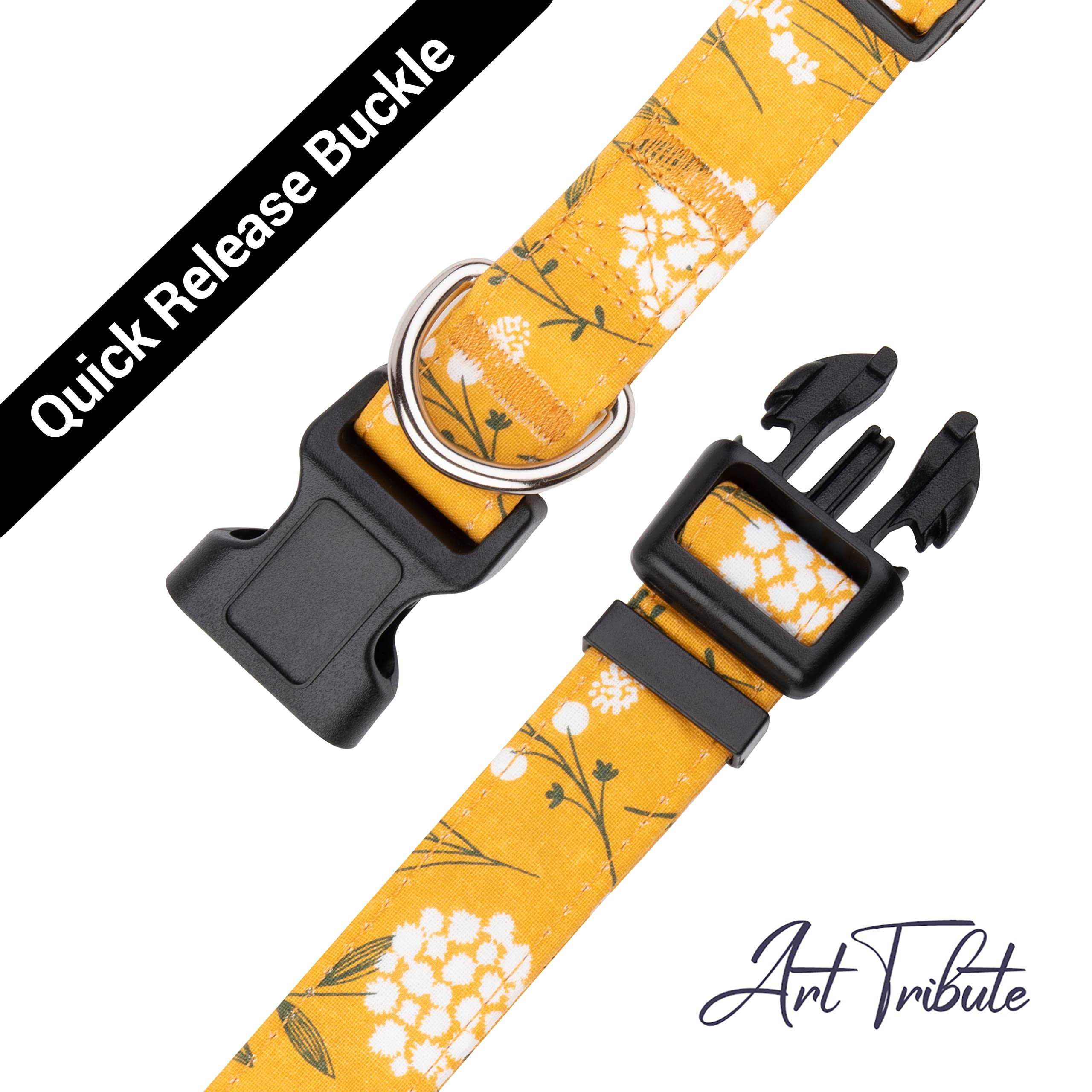 Dog Collar For Small Medium & Large Dogs - Heavy Duty Cotton, Long-Lasting, Adjustable And Durable Quick Release Collars Holiday