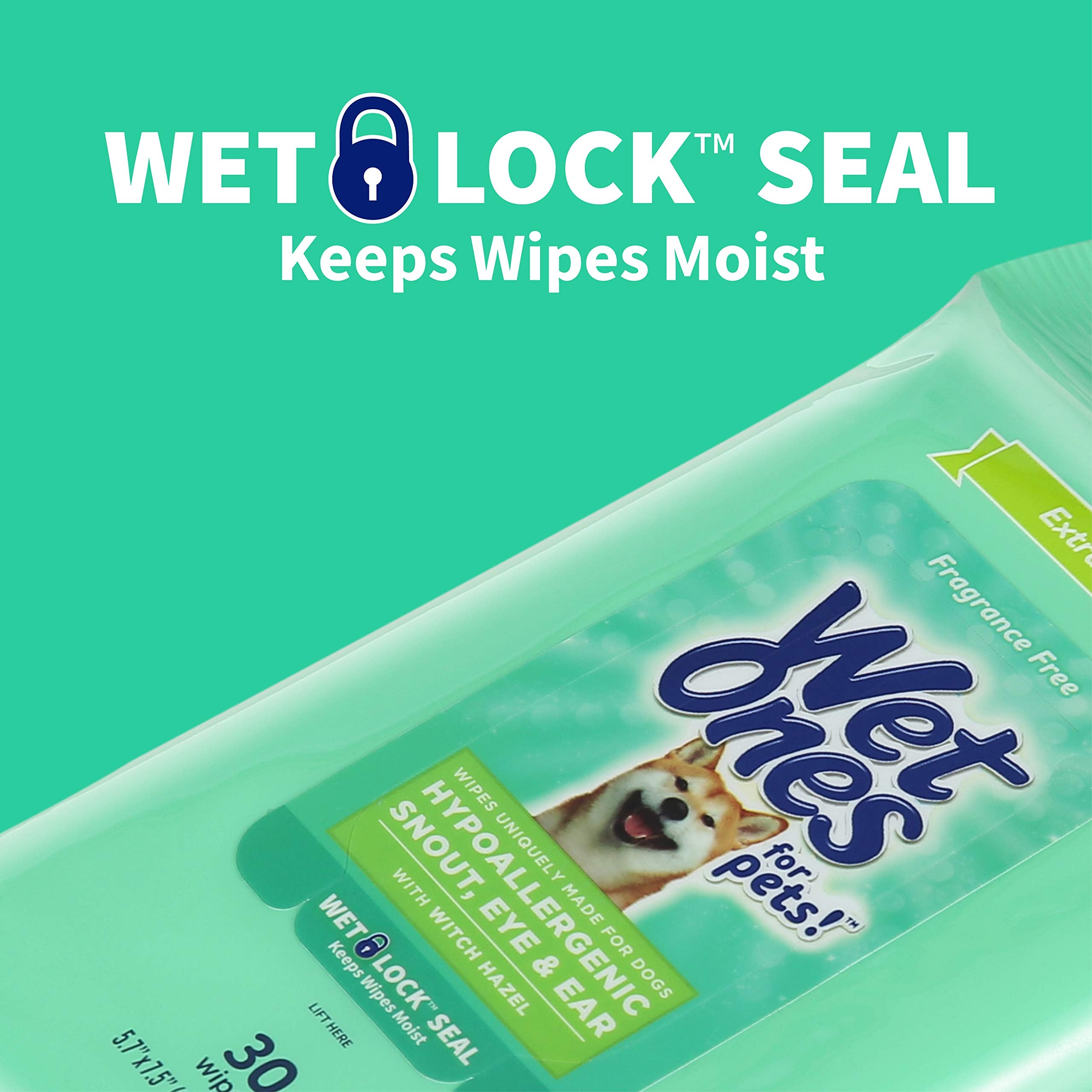 Wet Ones for Pets Extra Gentle Dog Wipes with Witch Hazel for Snout, Eye, Ear - Fragrance-Free Dog Wipes for All Dogs Wet Ones W