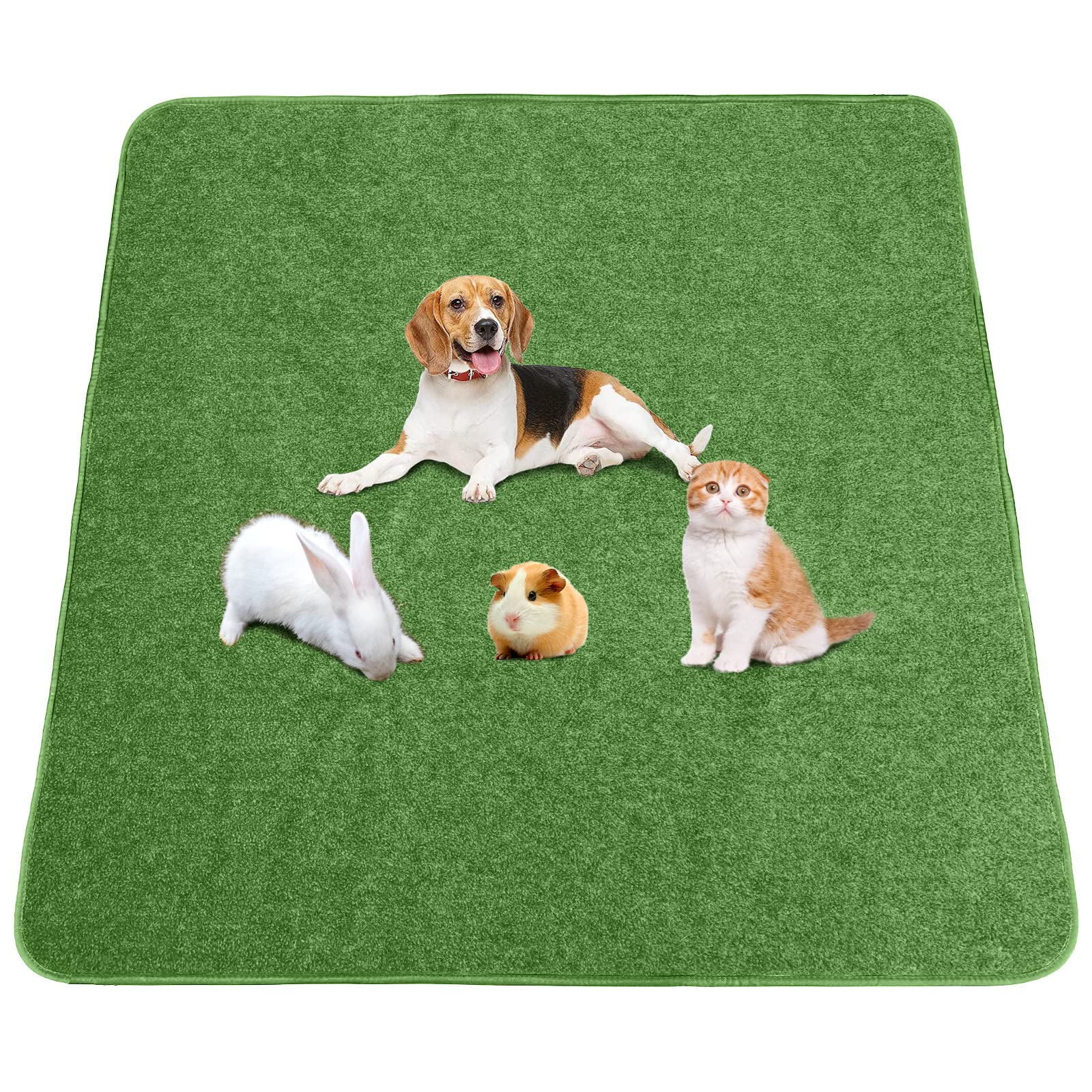 Washable Pee Pads For Dogs 65''X45''/72''X72'' Extra Large Reusable Pee Pads Waterproof Pet Mat, Dog Playpen Mats For Puppy Trai