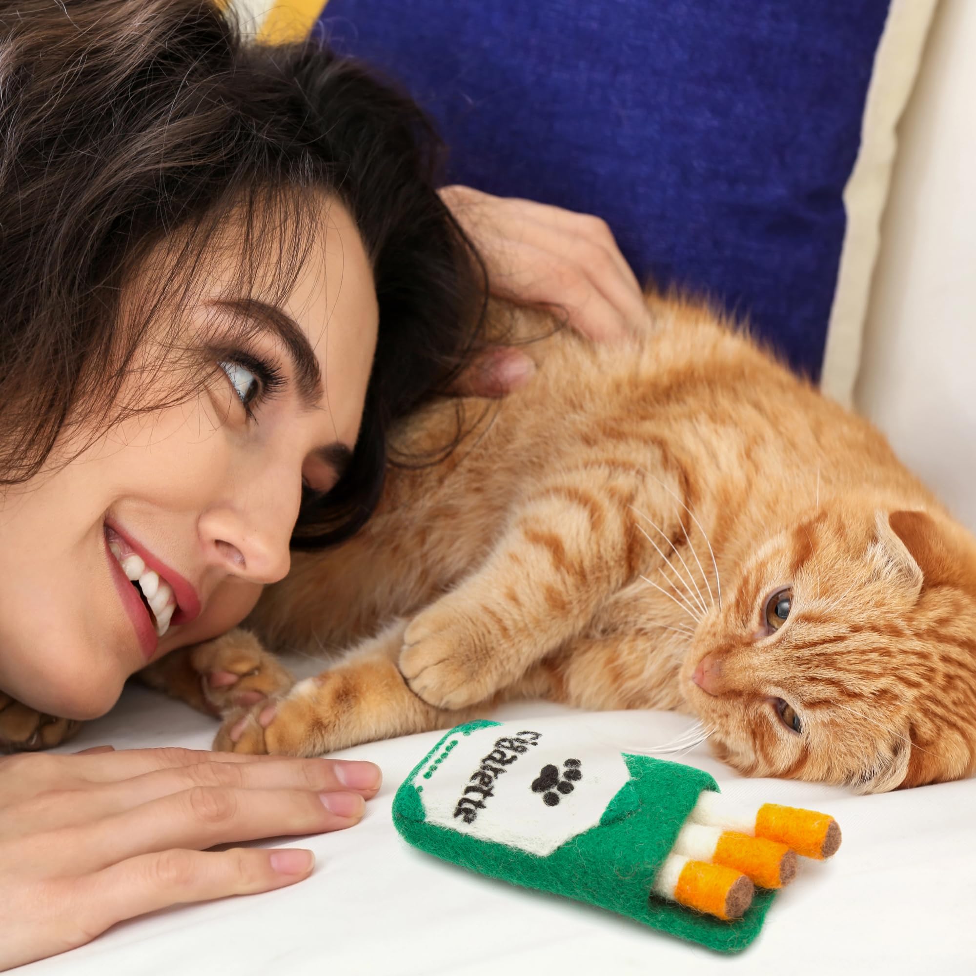 Glaciart One Wool Sushi Cat Toy Set With Catnip | Cute Cat Toy For Interaction & Boredom Relief, Encourages To Exercise, Explore