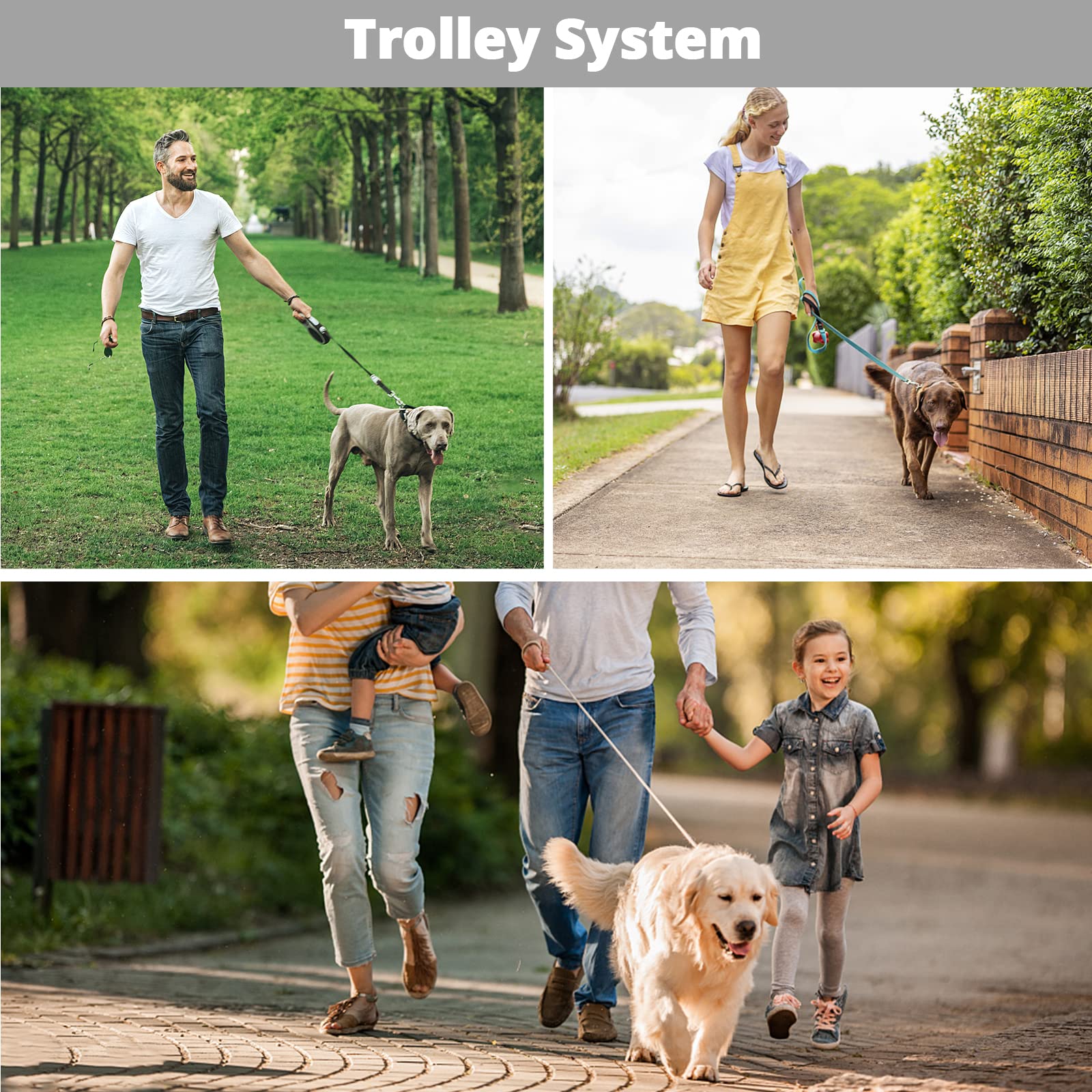 Dog Leash - 3/4/5/6/10/15/20/30/50/100/150Ft Heavy Duty Leash With Swivel Lockable Hook And,Reflective Threads Bungee Dog Leash Comfortable Padded Handle For Walking For Small Medium Large Dog