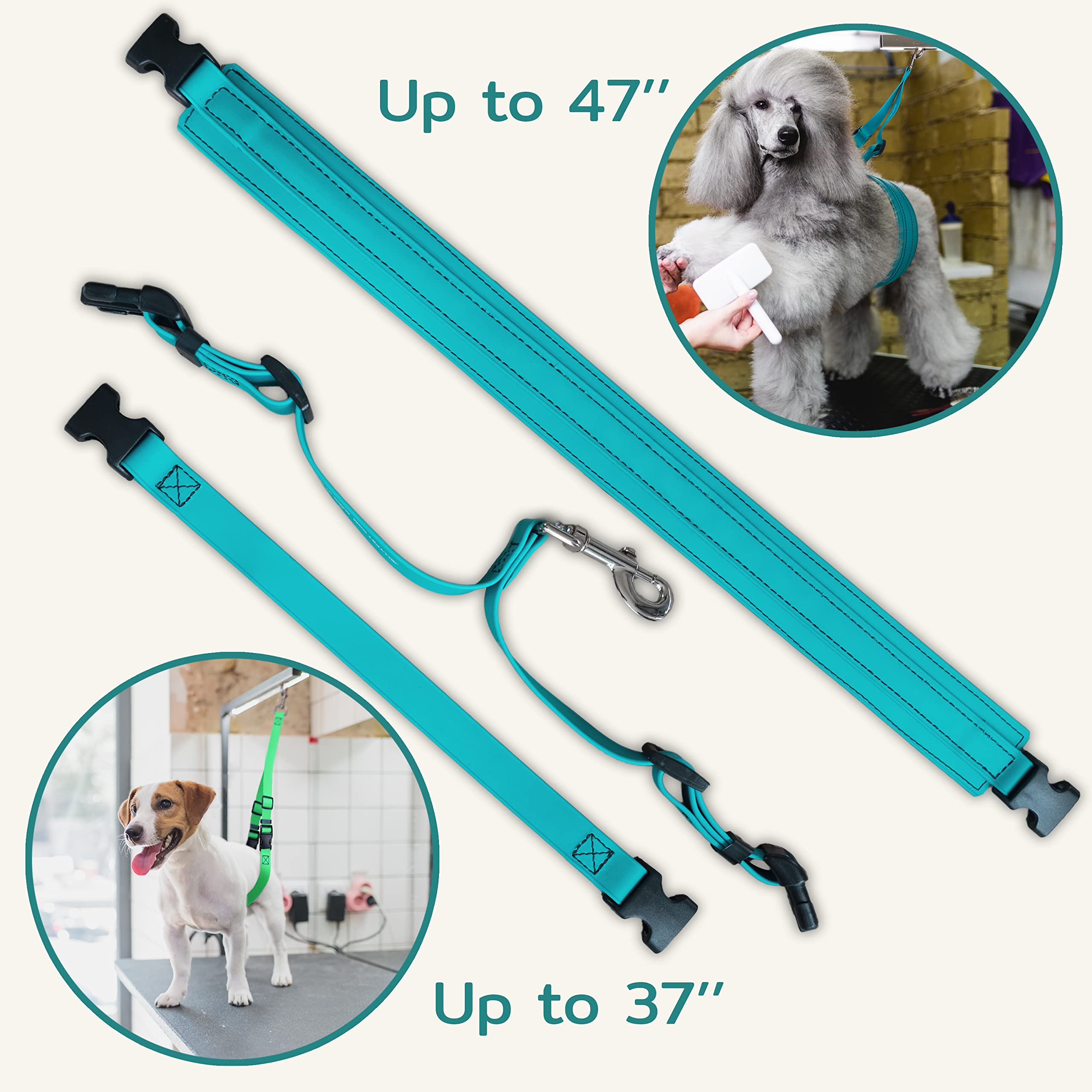Jelly Pet Dog Belly Loop Restraint For Pet Grooming Table And Tub - Easy To Clean And Waterproof (Royal Blue) | Made In The Usa