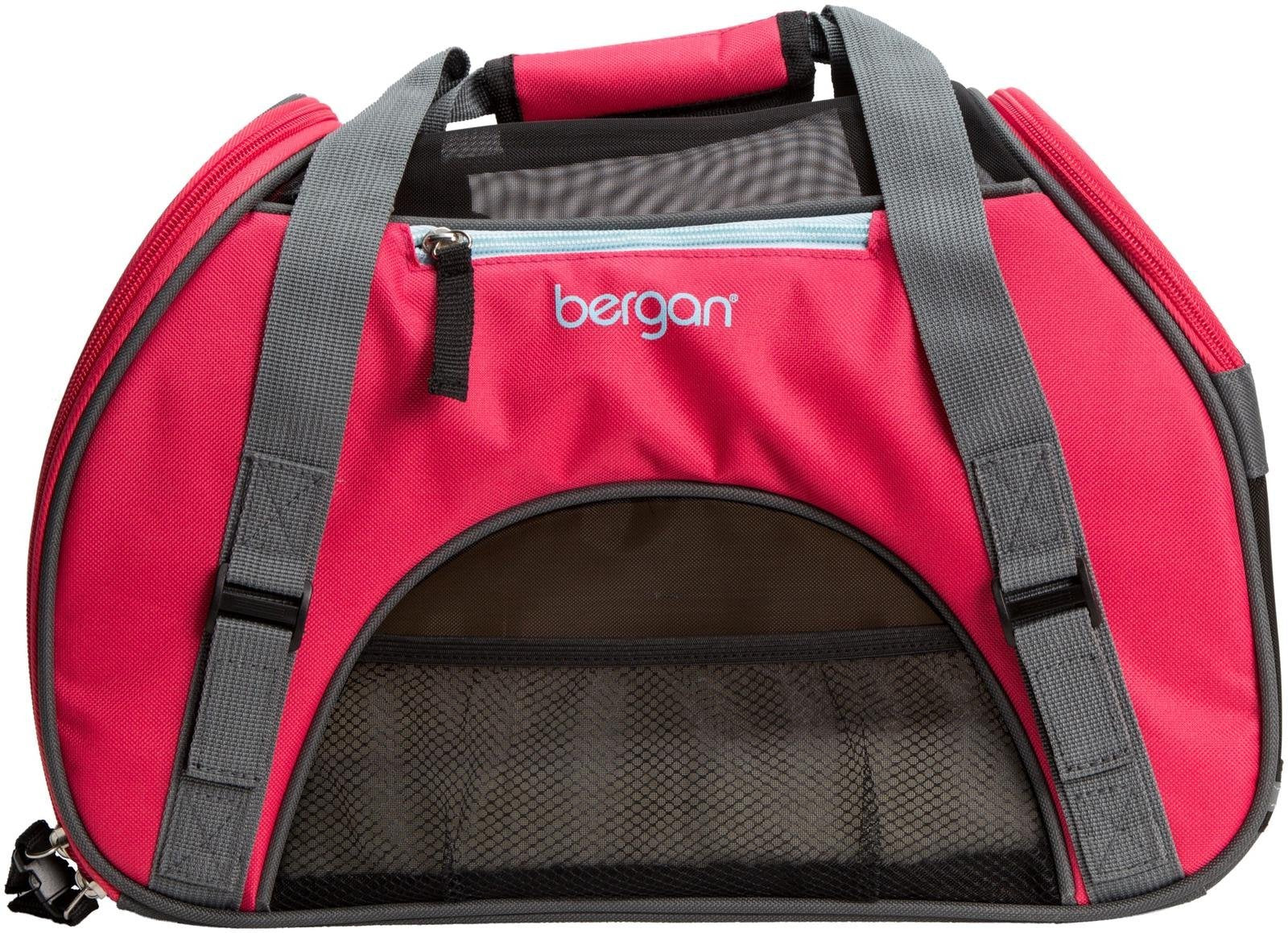 Coastal Pet Bergan Comfort Carrier - Safe And Comfortable For Dog & Cat Travel - Airline Friendly Soft And Breathable Carrier For Pet Owners - Heather Berry, 16' X 8' X 11'