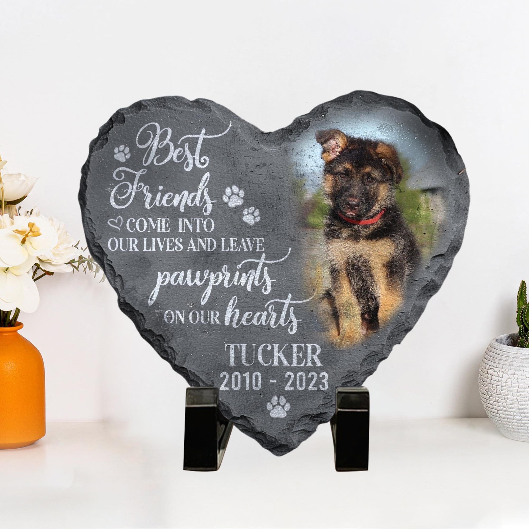 Famitrendz Personalized Dog Memorial Gifts For Loss Of Dog, Custom Photo Pet Memorial Gifts For Dog, Dog Memorial Stone, Pet Mem