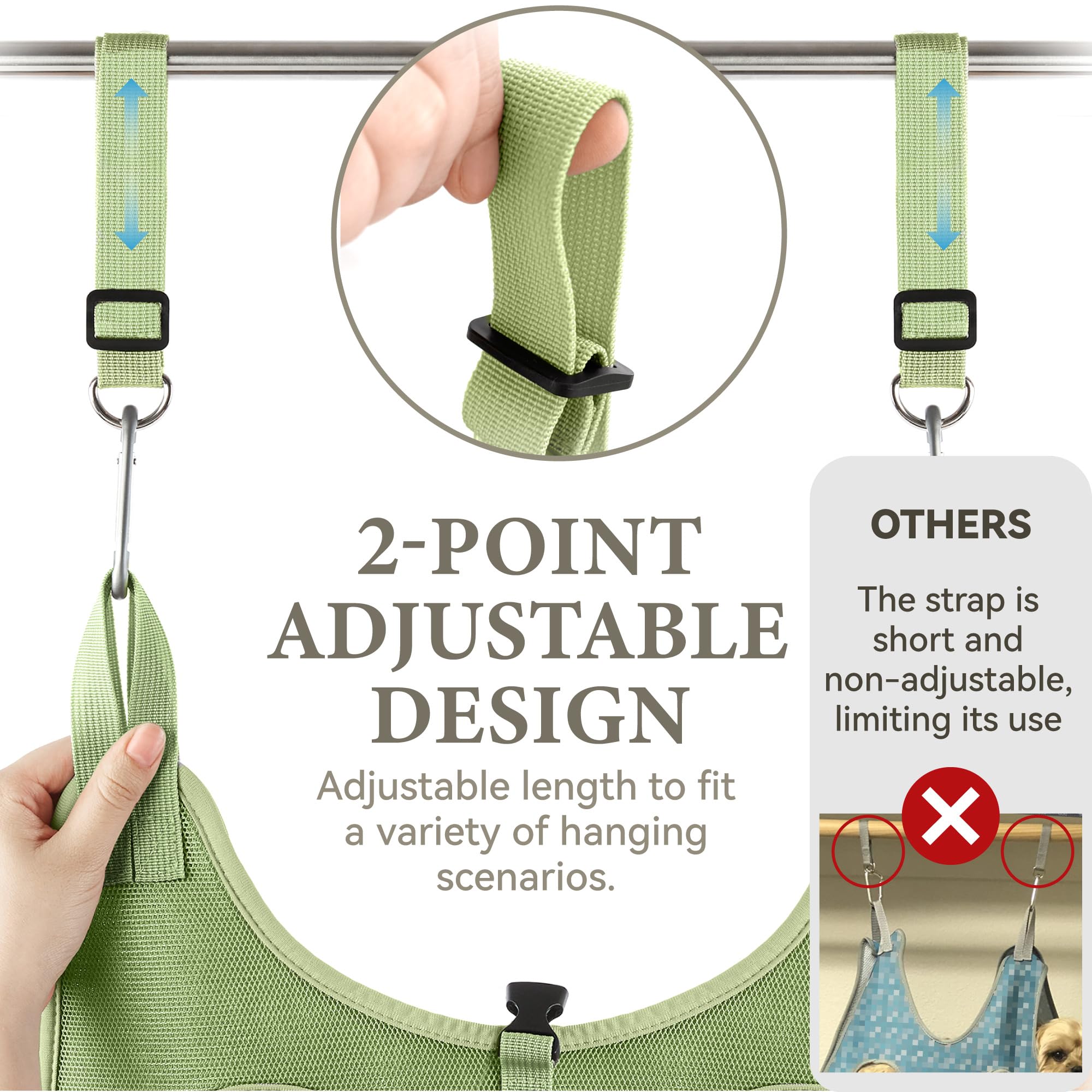Loesuona Dog Grooming Hammock - for Dogs Cat Grooming Hammock,Dog Sling for Nail Trimming with Dog Nail Clippers for Small Dogs,
