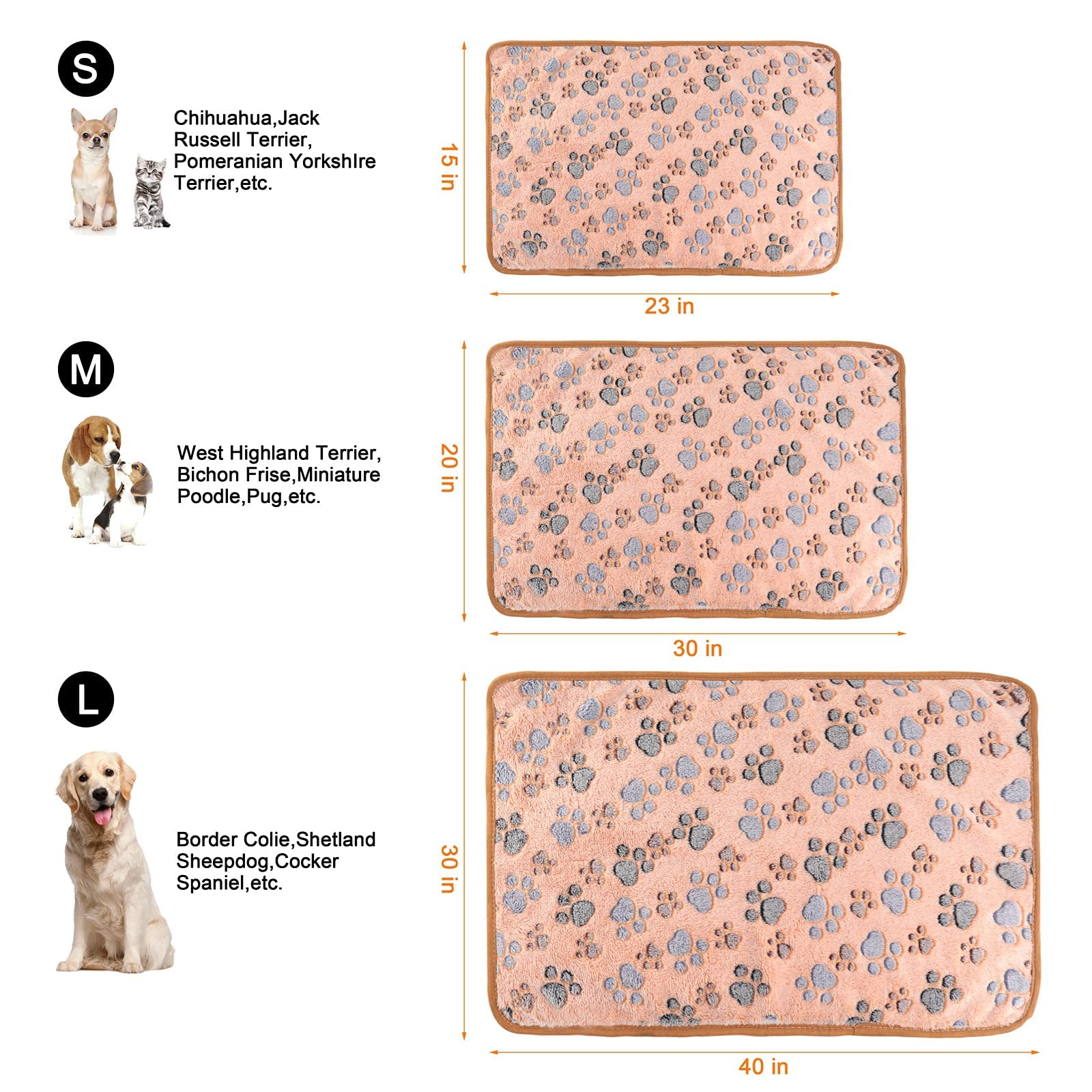 Miwopet 3 Pack Cat And Dog Blanket Soft & Warm Fleece Flannel Pet Blanket, Great Pet Throw For Puppy, Small Dog, Medium Dog & La