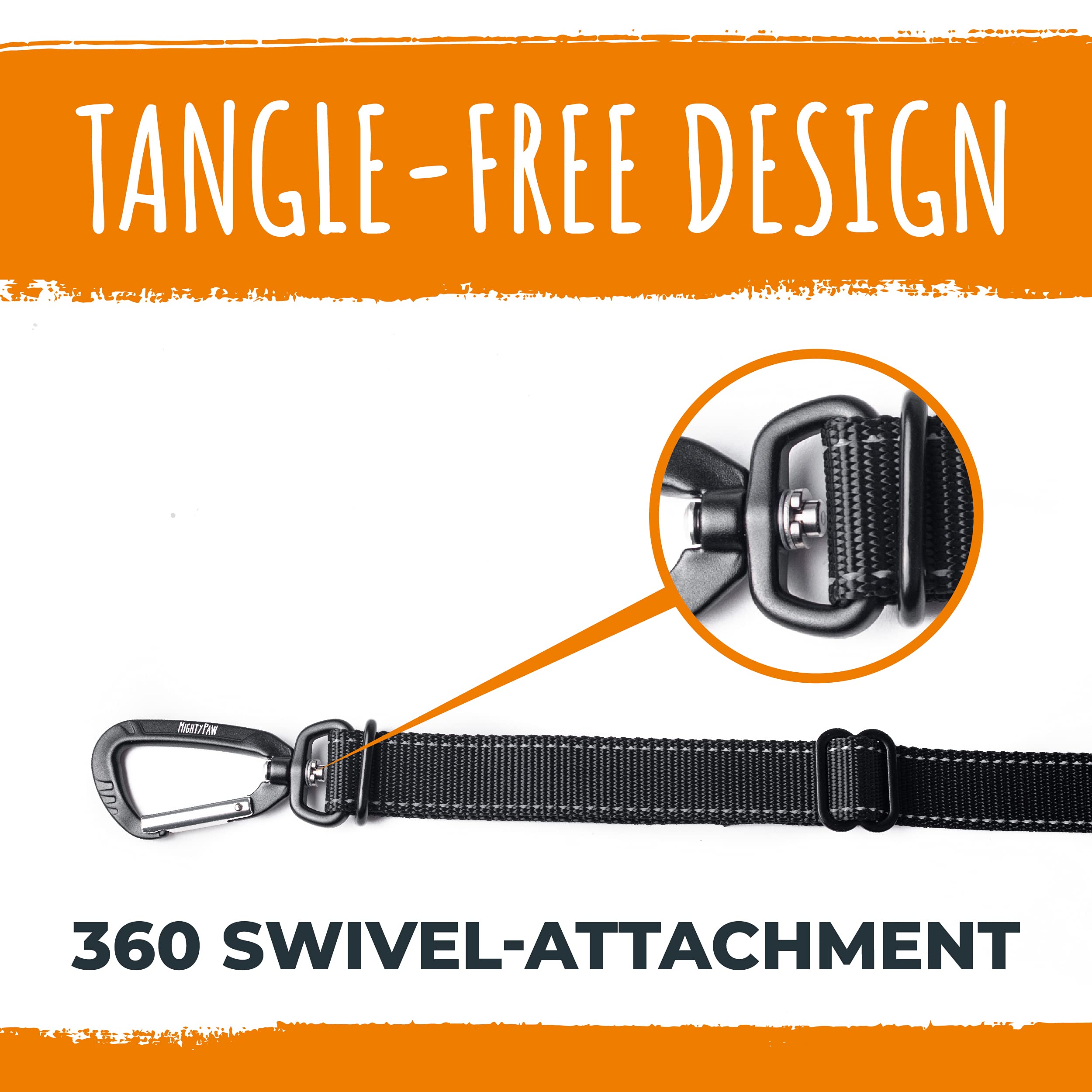 Mighty Paw Dog Seat Belt for Car - Safe Distraction Free Driving, Heavy-Duty Design with Aviation Grade Aluminum Carabiner, Adju