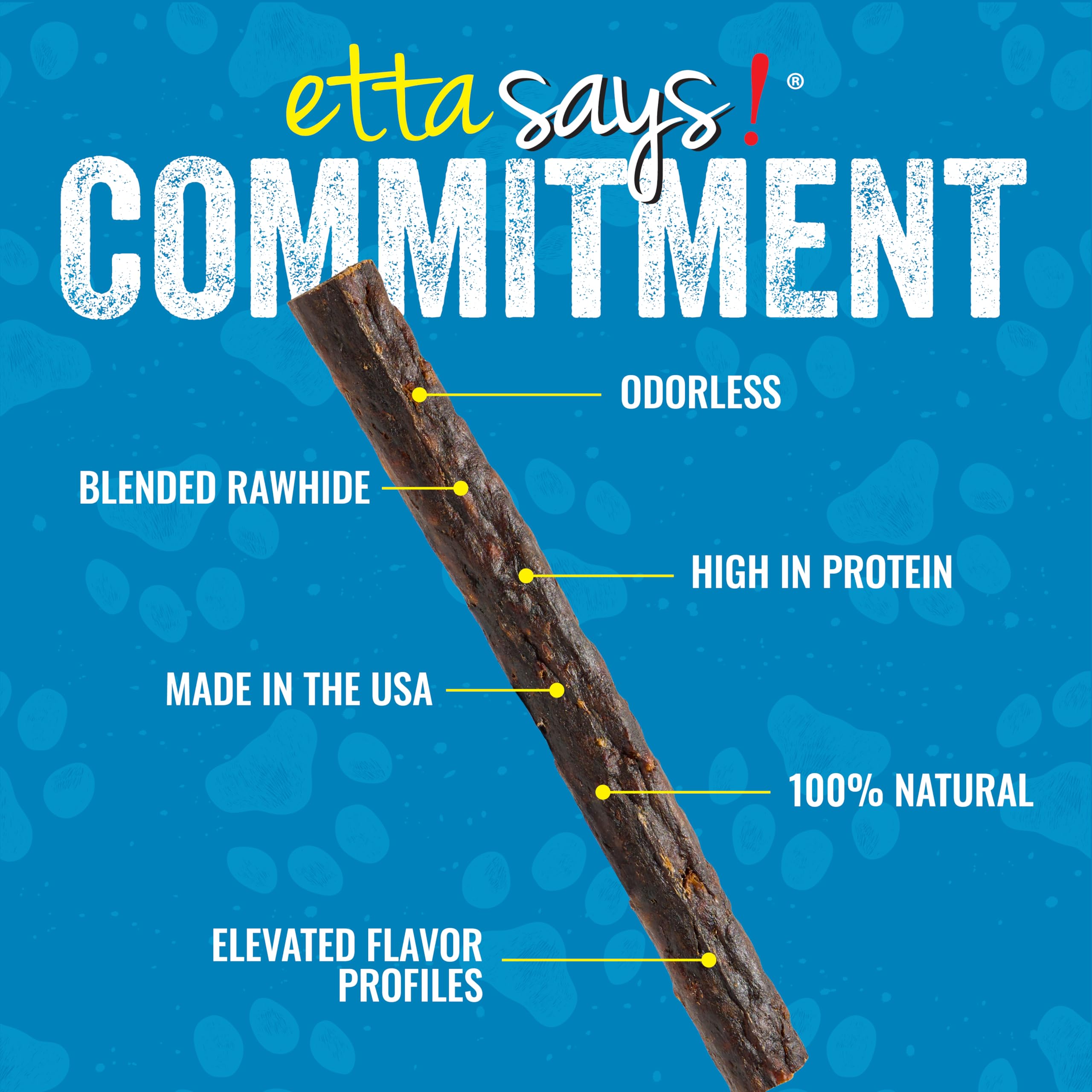 etta says! Premium Crunchy 7 Rabbit Dog Chews - Grain-Free Dog Treats, Good for Teeth, Easy to Digest - Made in The USA (20 Coun