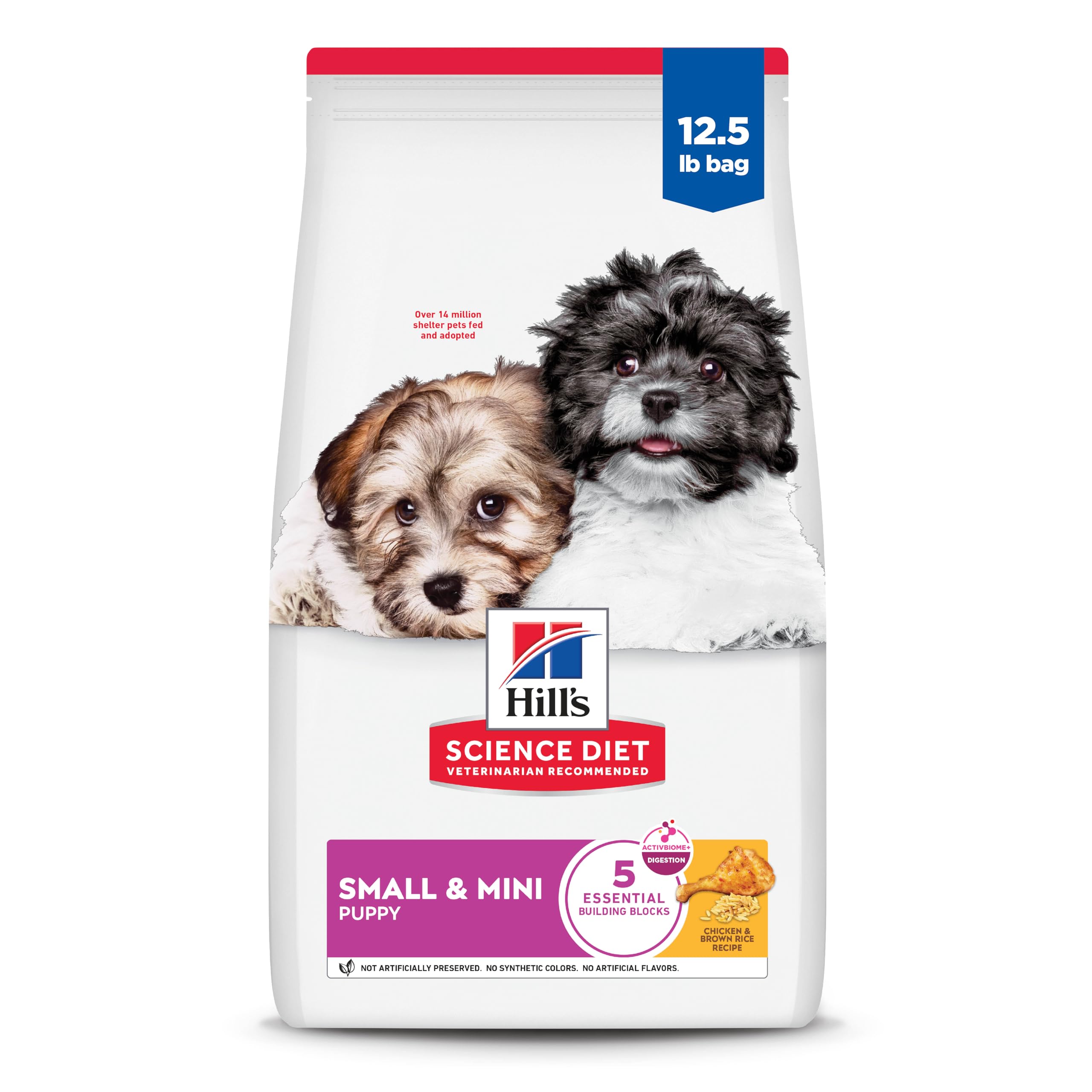 Hills Science Diet Puppy Small & Mini Breeds Dry Dog Food, Chicken & Barley, 12.5 lb Bag