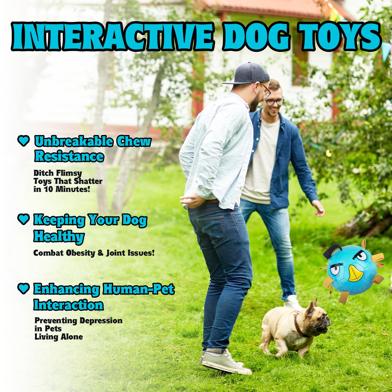 Pp Picador Dog Toys Soccer Ball, Interactive Dog Balls Puppy Birthday Gifts, Durable Herding Balls For Small Medium Dogs Toy Tug