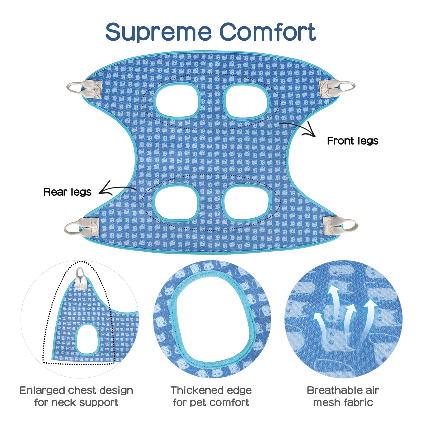 Doggydobby Dog Grooming Hammock, Pet Grooming Hammock Harness For Large Dogs, Dog Hanging Sling For Nail Clipping/Trimming/Cutti