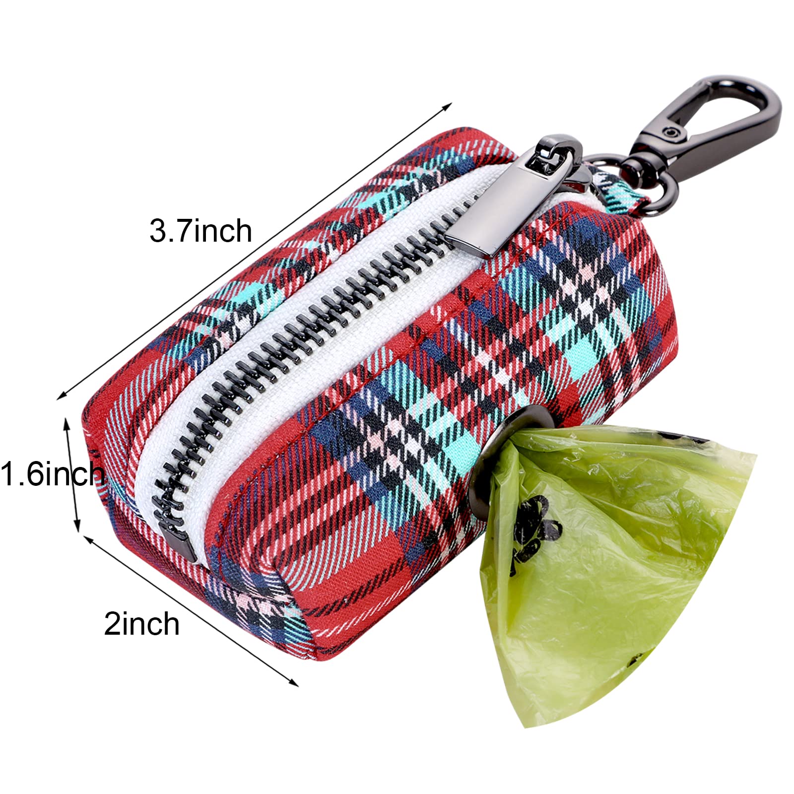Aring Pet Dog Poop Bag Dispenser, Christmas Doggy Poop Bags Holders Attach To Any Leashes, Portable Washable Cotton Pet Waste Po