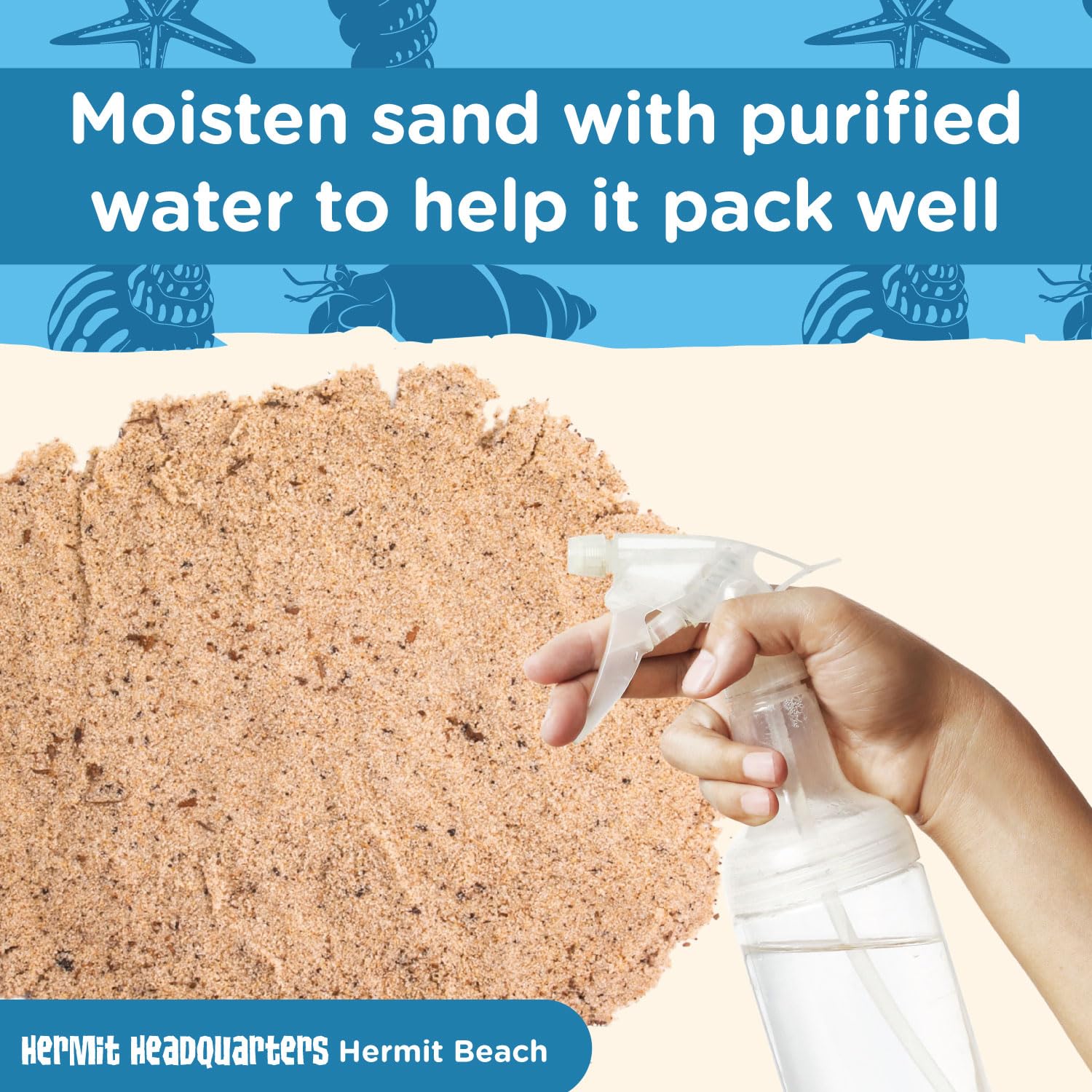 Fluker'S All Natural Premium Hermit Crab Sand Substrate, Sand Mixture With Coconut Fiber, For Hermit Crab Tanks, 6 Lbs.
