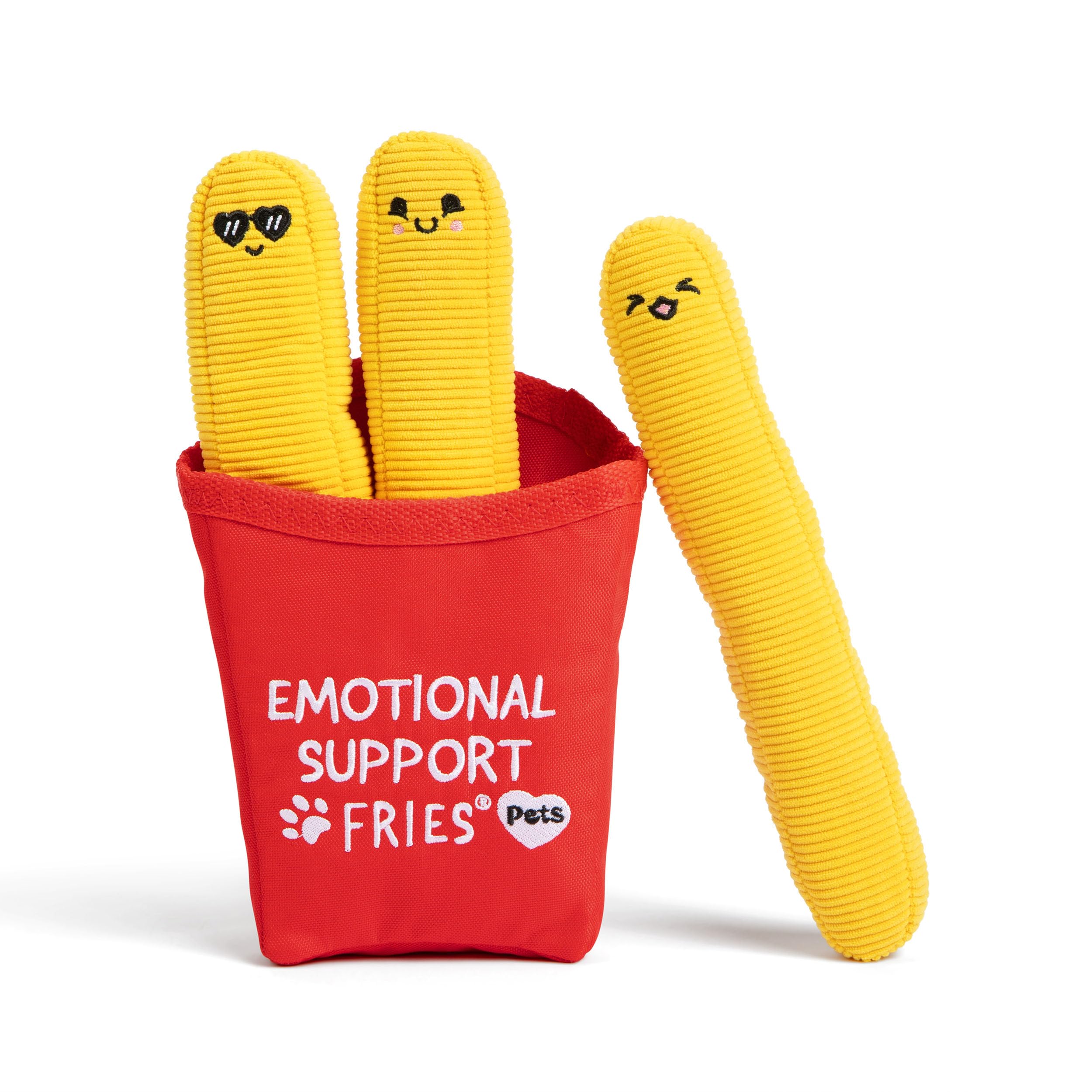 WHAT DO YOU MEME? Emotional Support Pet Fries by Relatable, Cuddly Dog Toys and Puppy Essentials, Great Gift Ideas for Your Furr
